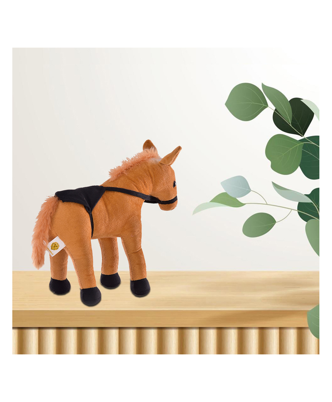 GoldenHub 40 cm HORSE STANDING BROWN WITH SADDLE-picture-35