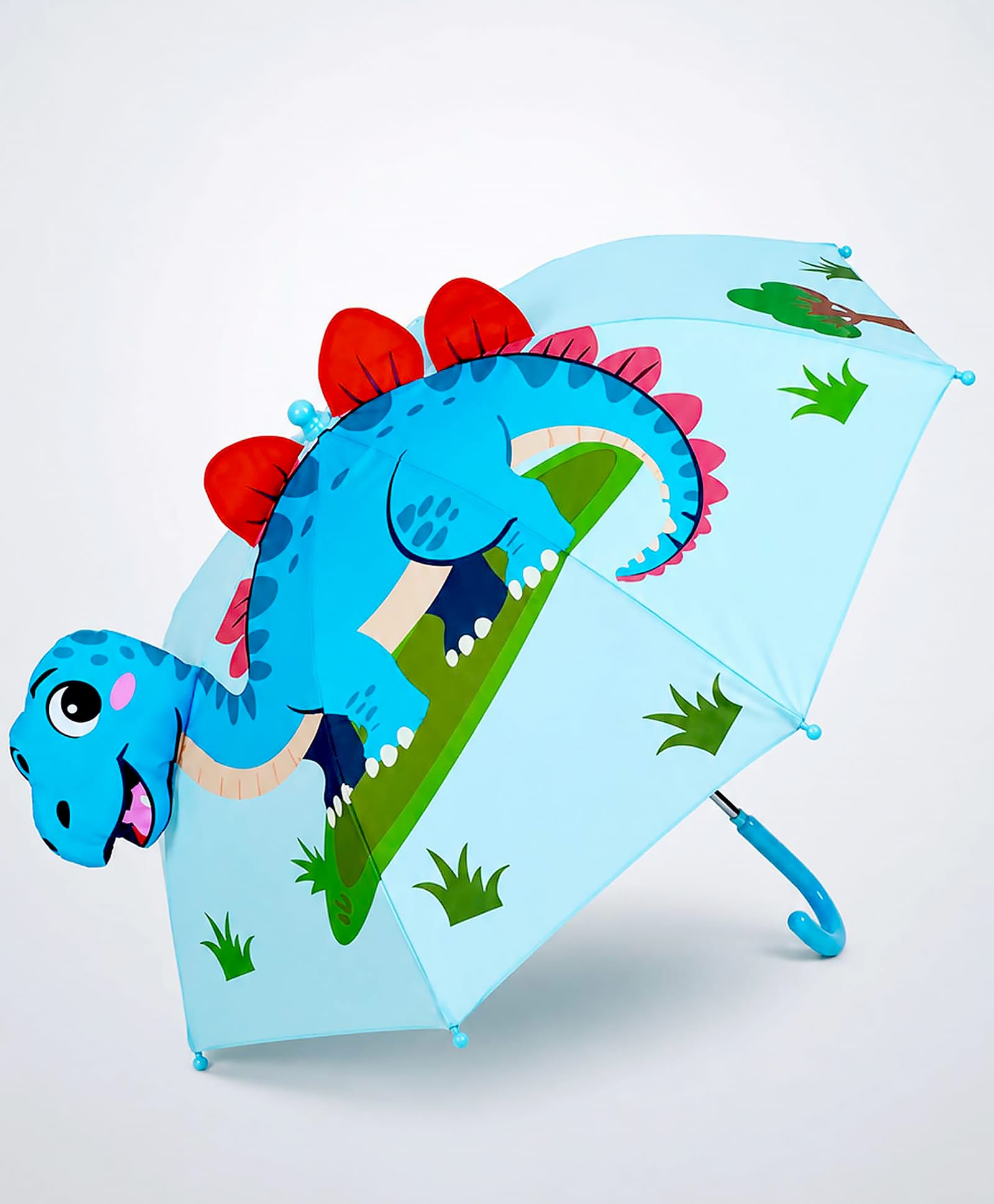 Little Surprise Box Dinosaur 3D Applique Detailed Umbrella - Blue-image-23