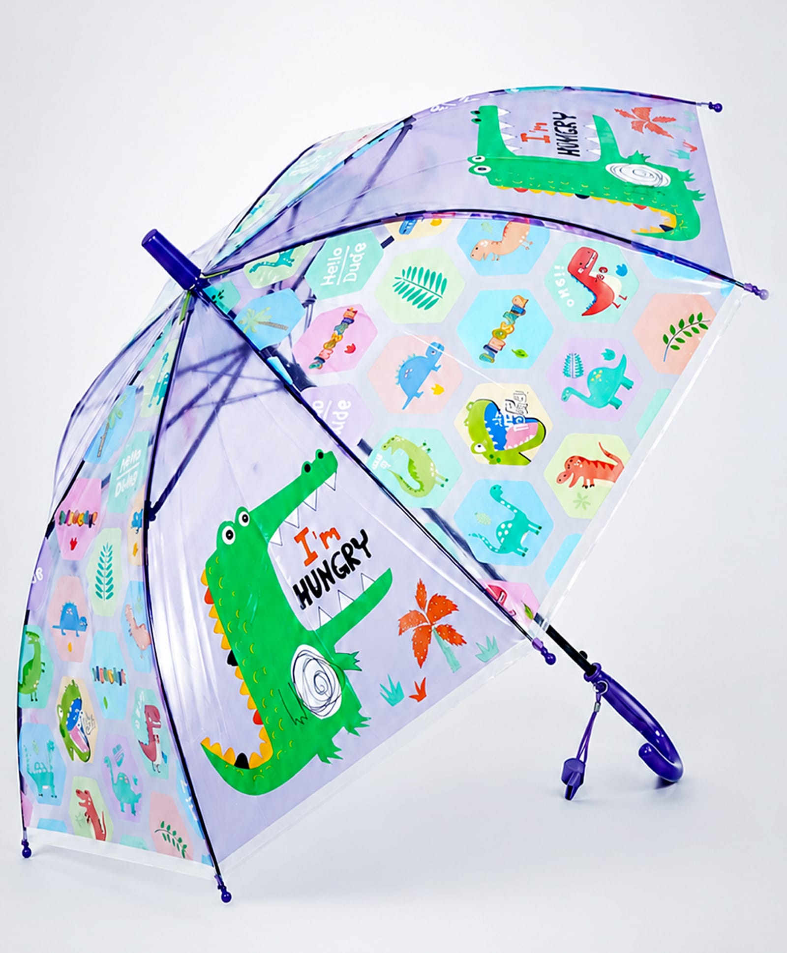 Little Surprise Box Crocodile Theme Printed Umbrella - Purple-picture-18