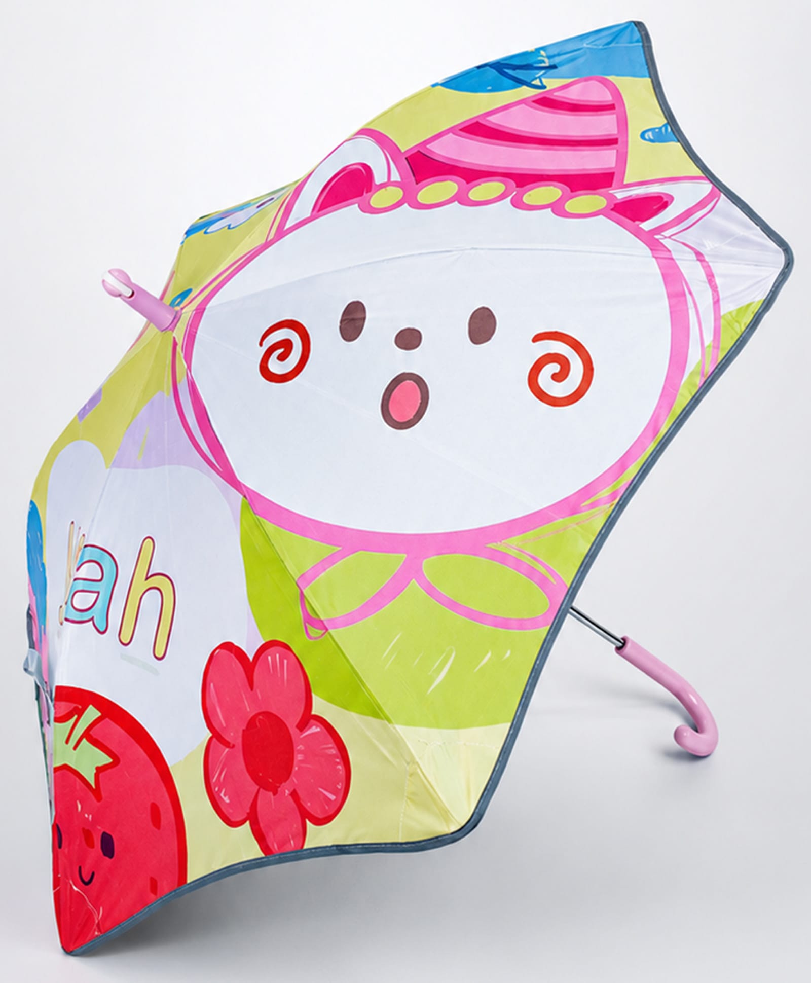 Little Surprise Box Cute Cat Printed Umbrella - Pink-picture-17