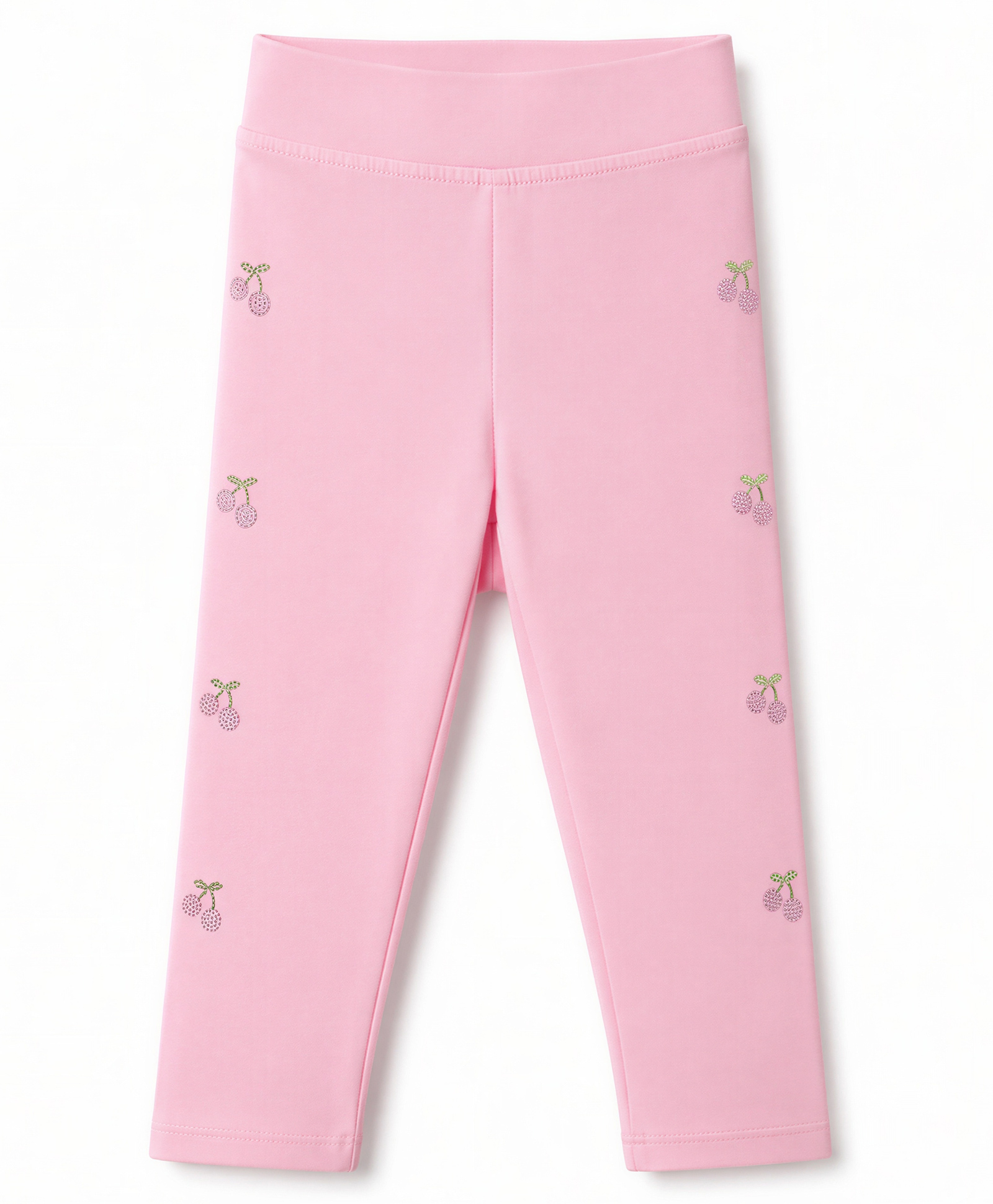 Little Kangaroos Looper Knit Full Length Cherry Printed Leggings - Pink-image-39