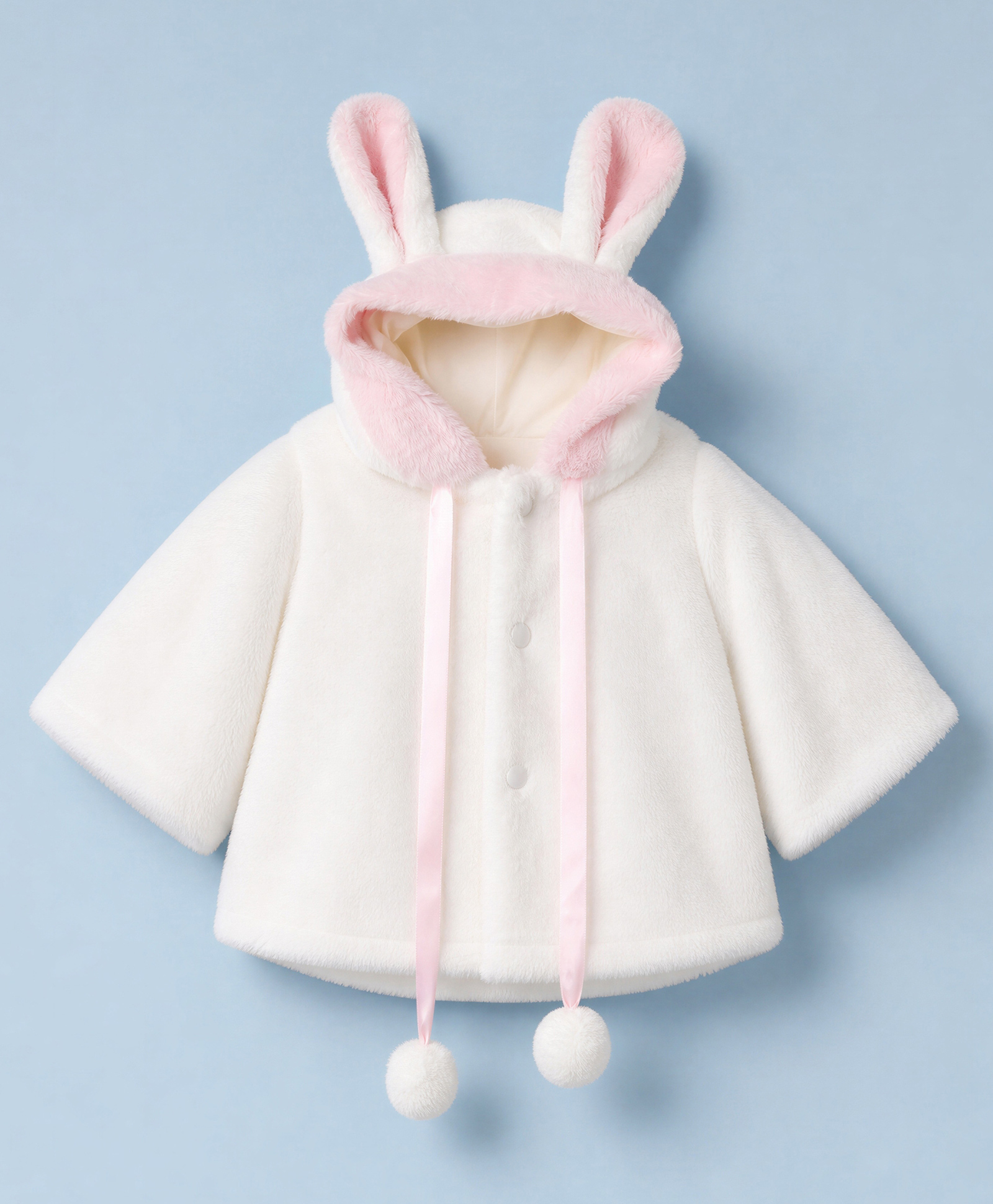 Mark & Mia Full Sleeves Hoodies With Bunny Ear Applique - White-image-18