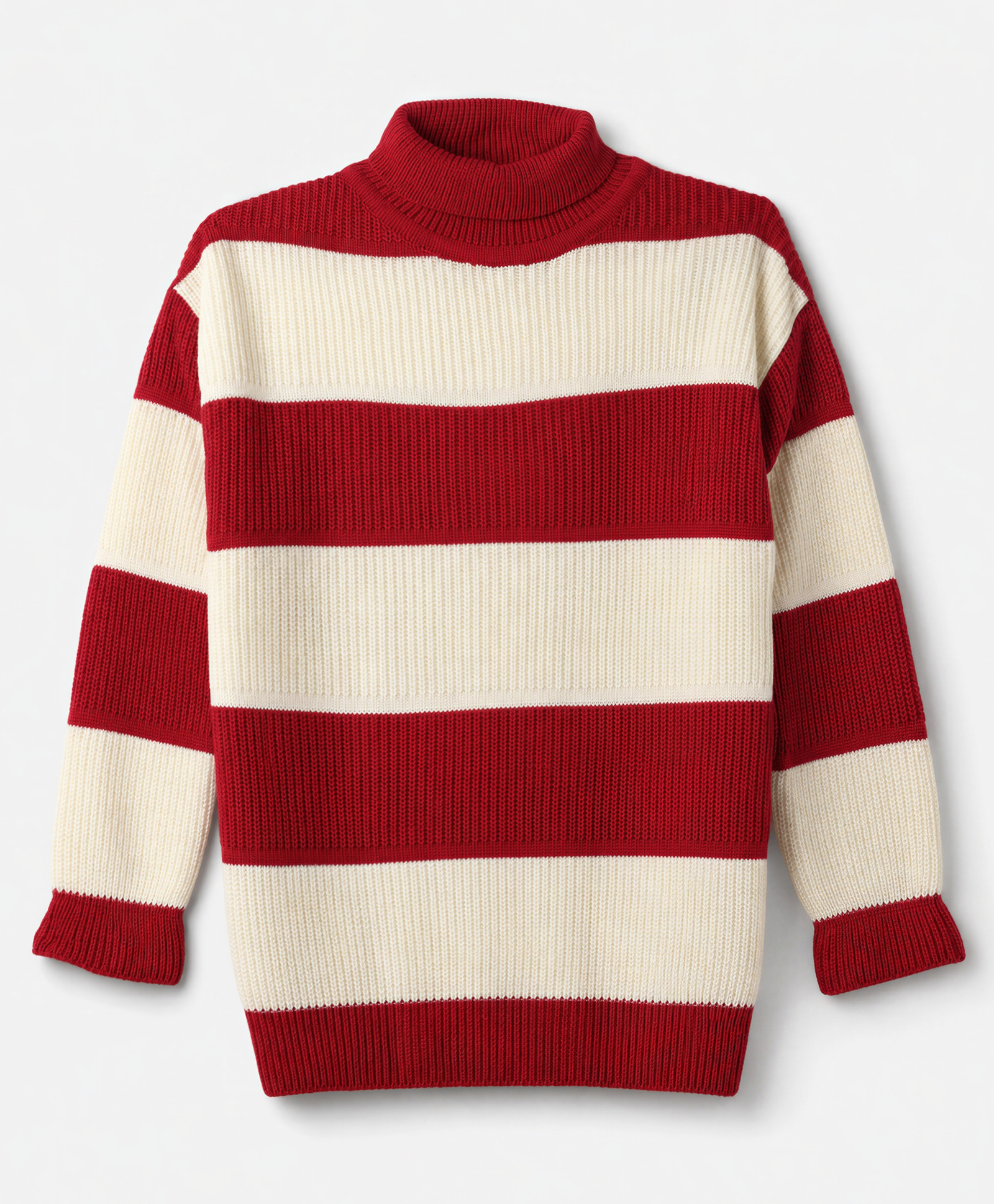 Pine Kids Knit Full Sleeves Striped Pullover - Beige & Red-picture-18