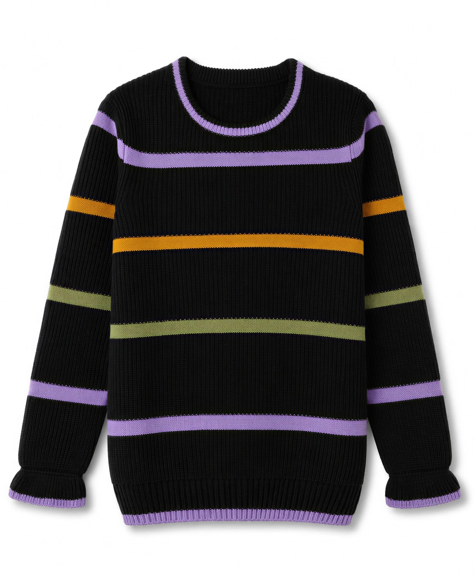 Pine Kids Knit Striped Full Sleeves Pullovers - Black-image-29