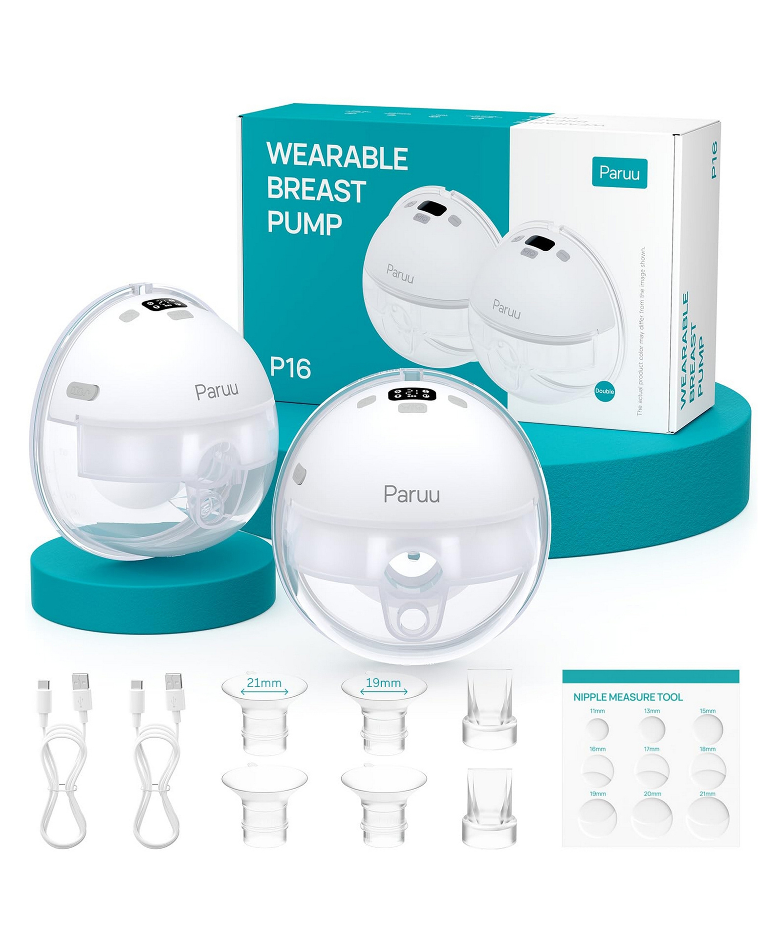 Paruu Breast Pump Paruu P16 Double White-image-37