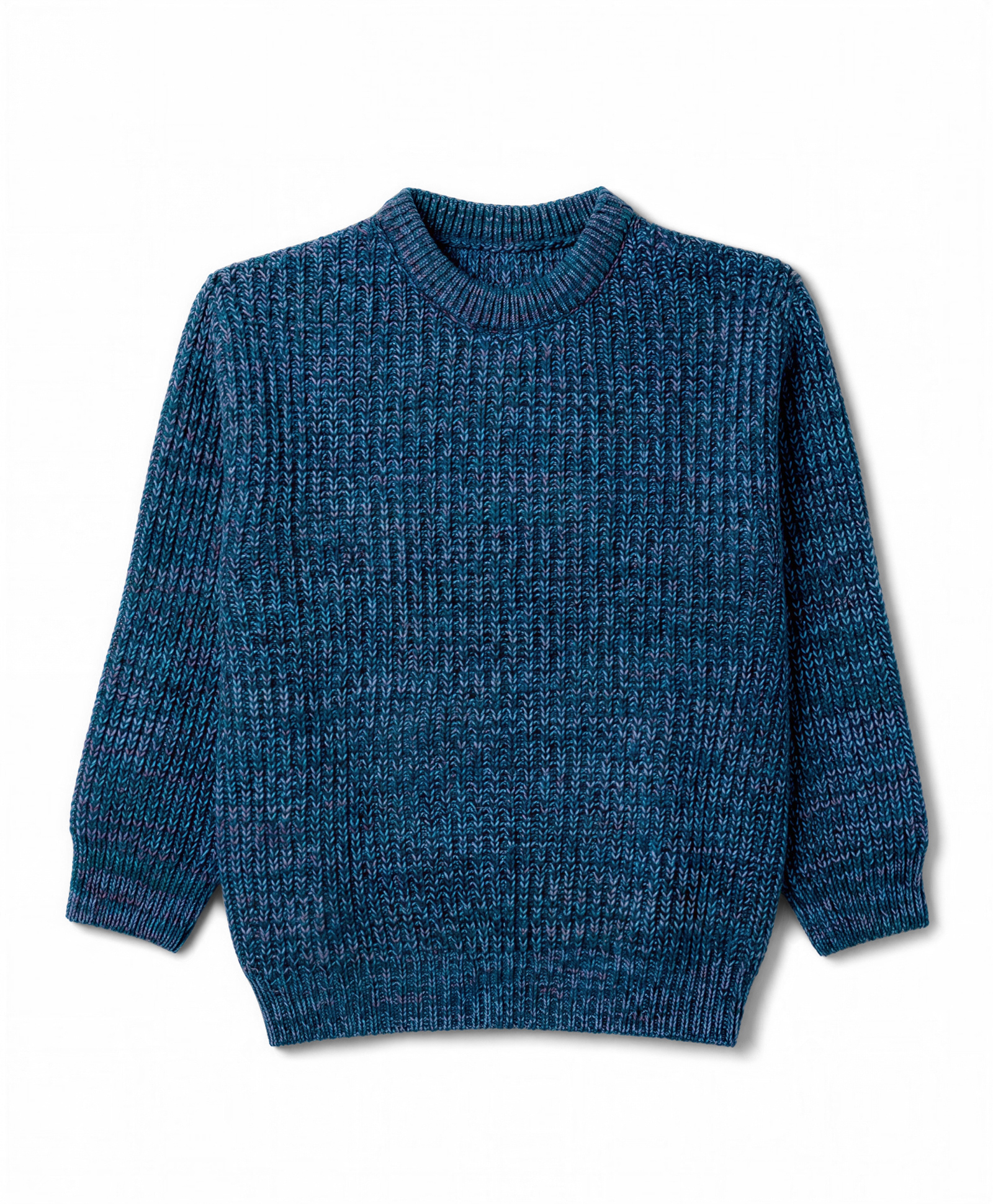 Pine Kids Knit Full Sleeves Pullover Sweater With Cable Knit Design - Navy Blue-picture-12