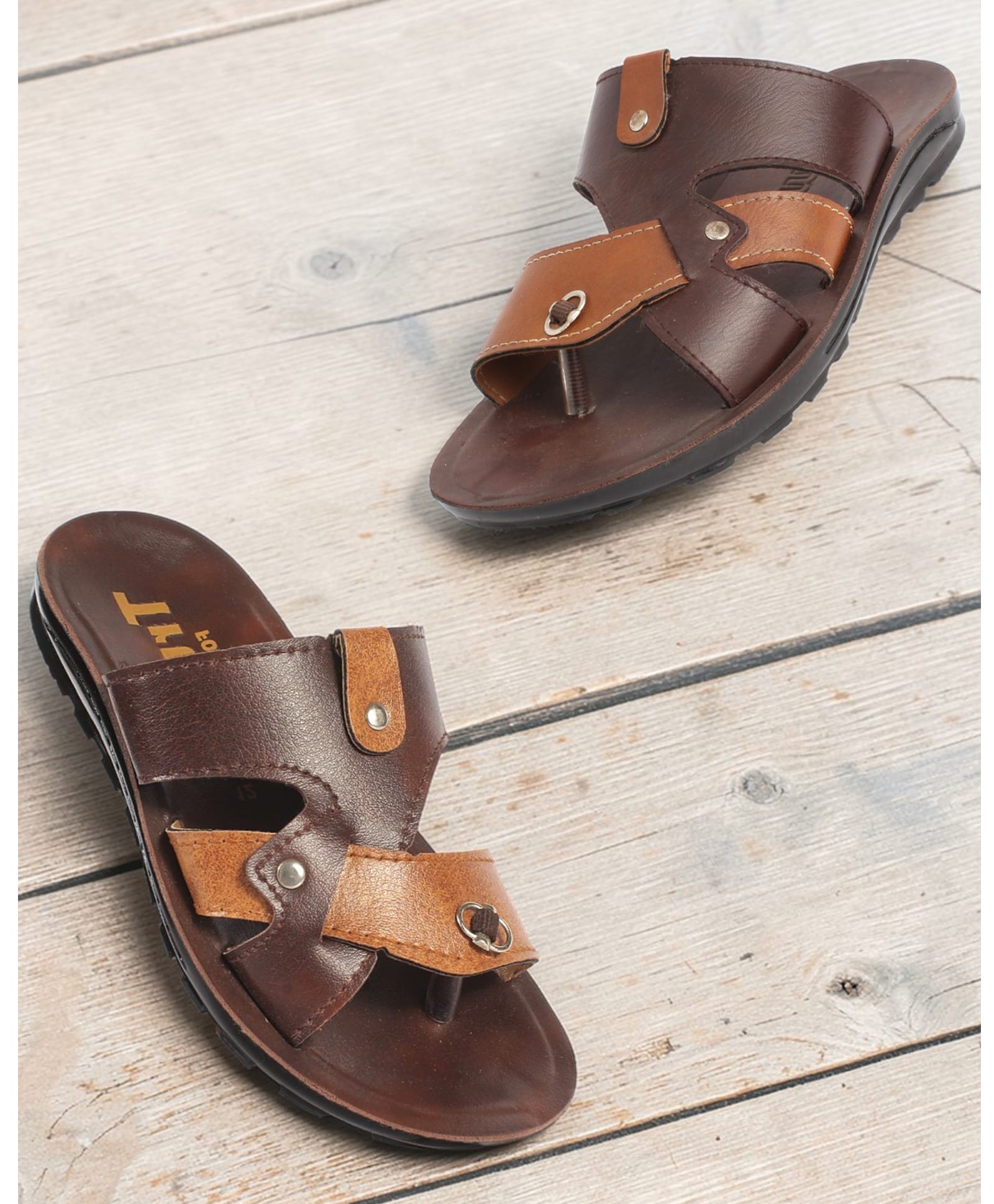 Trump Colour Blocked Sandals -Tan-image-38