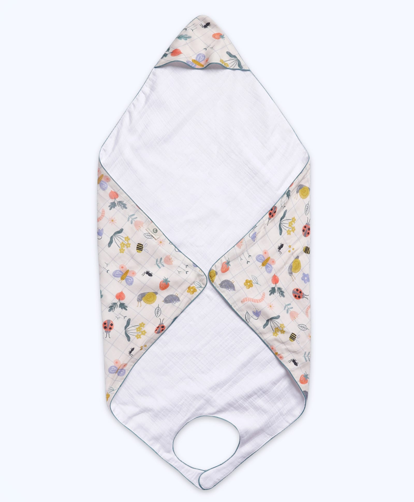 Cocoon Care Bamboo Woven Insects Printed Baby Wrap Feeding Cover & Bath Towel - Multicolor-image-42