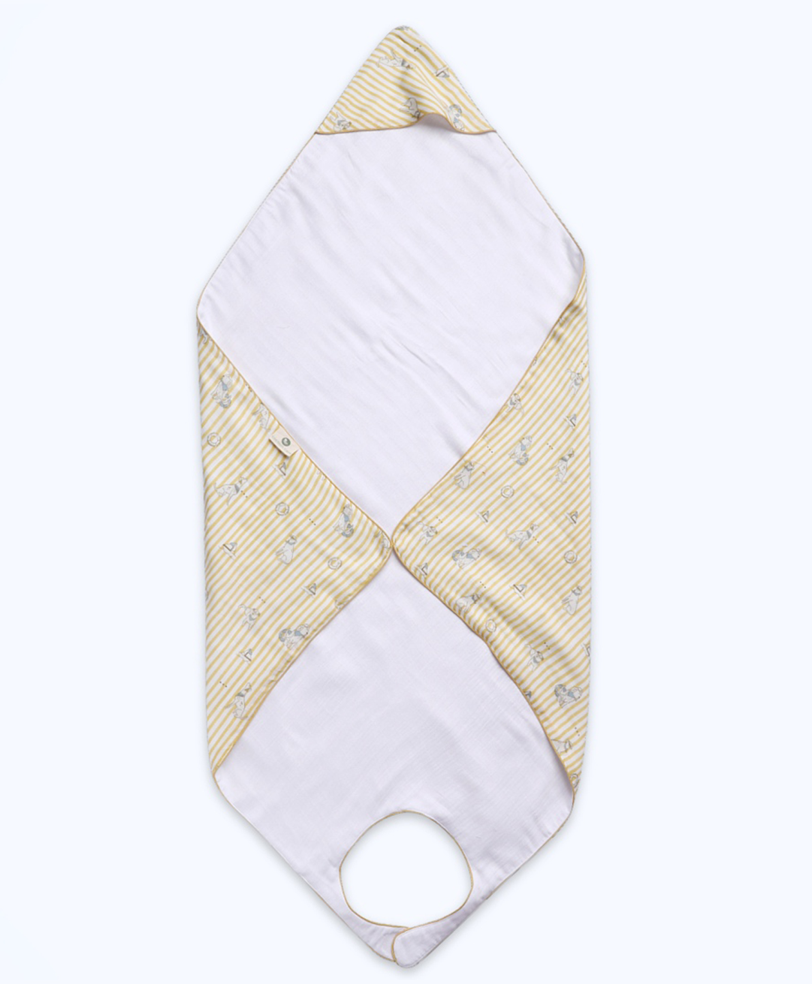 Cocoon Care Bamboo Woven Puppy Printed Baby Wrap Feeding Cover & Bath Towel - Yellow-picture-36