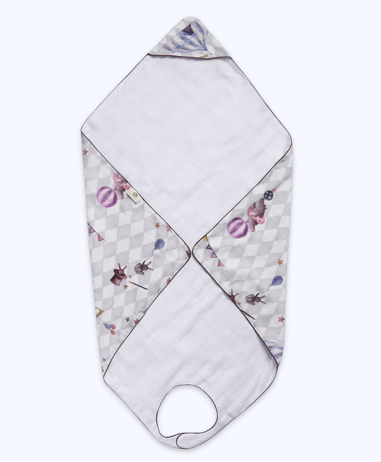 Cocoon Care Bamboo Woven Magic Bunnies Printed Baby Wrap Feeding Cover & Bath Towel - Multicolor-image-20