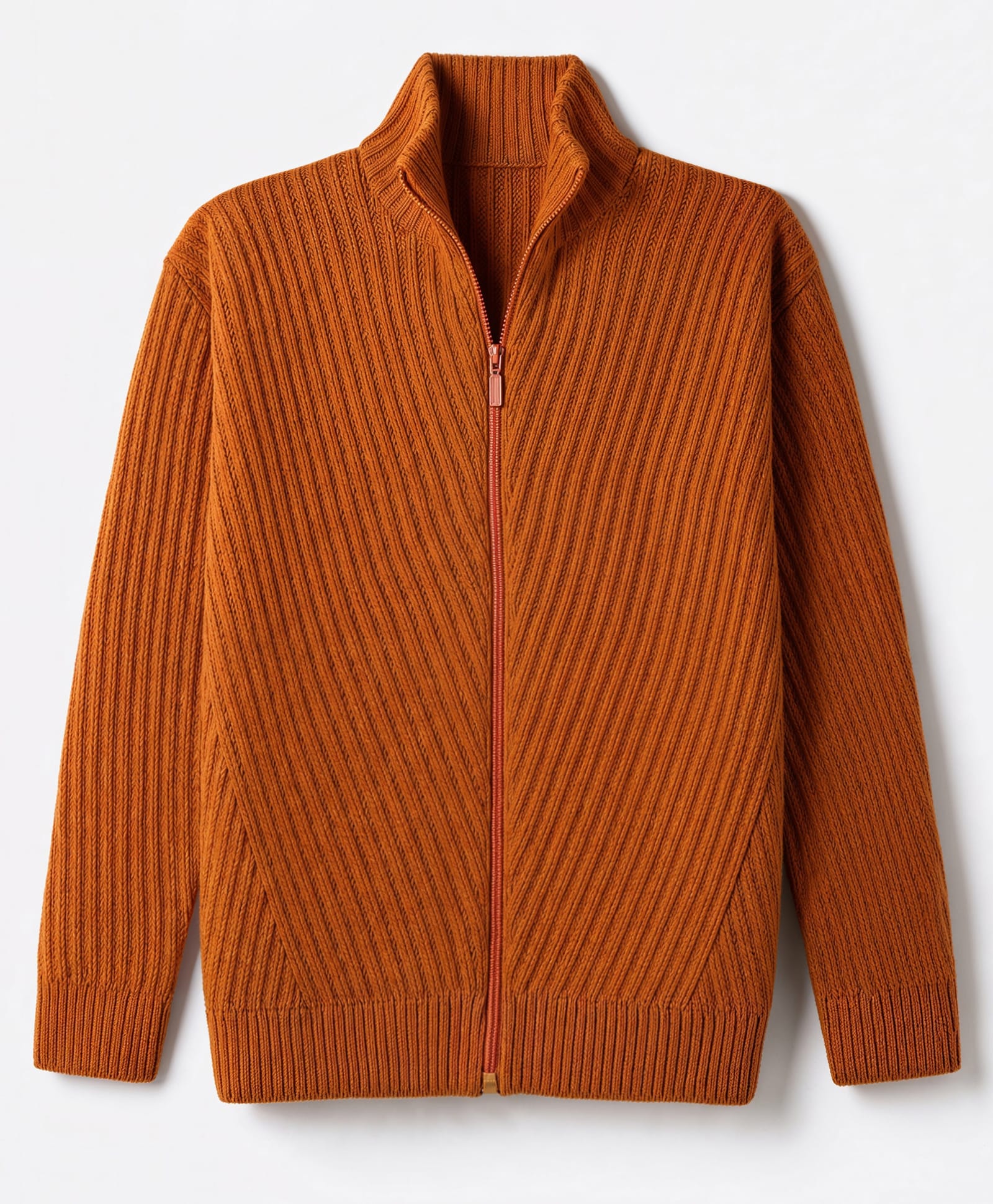 Pine Kids Knit Full Sleeves Front Open Sweater - Rust Orange-picture-28