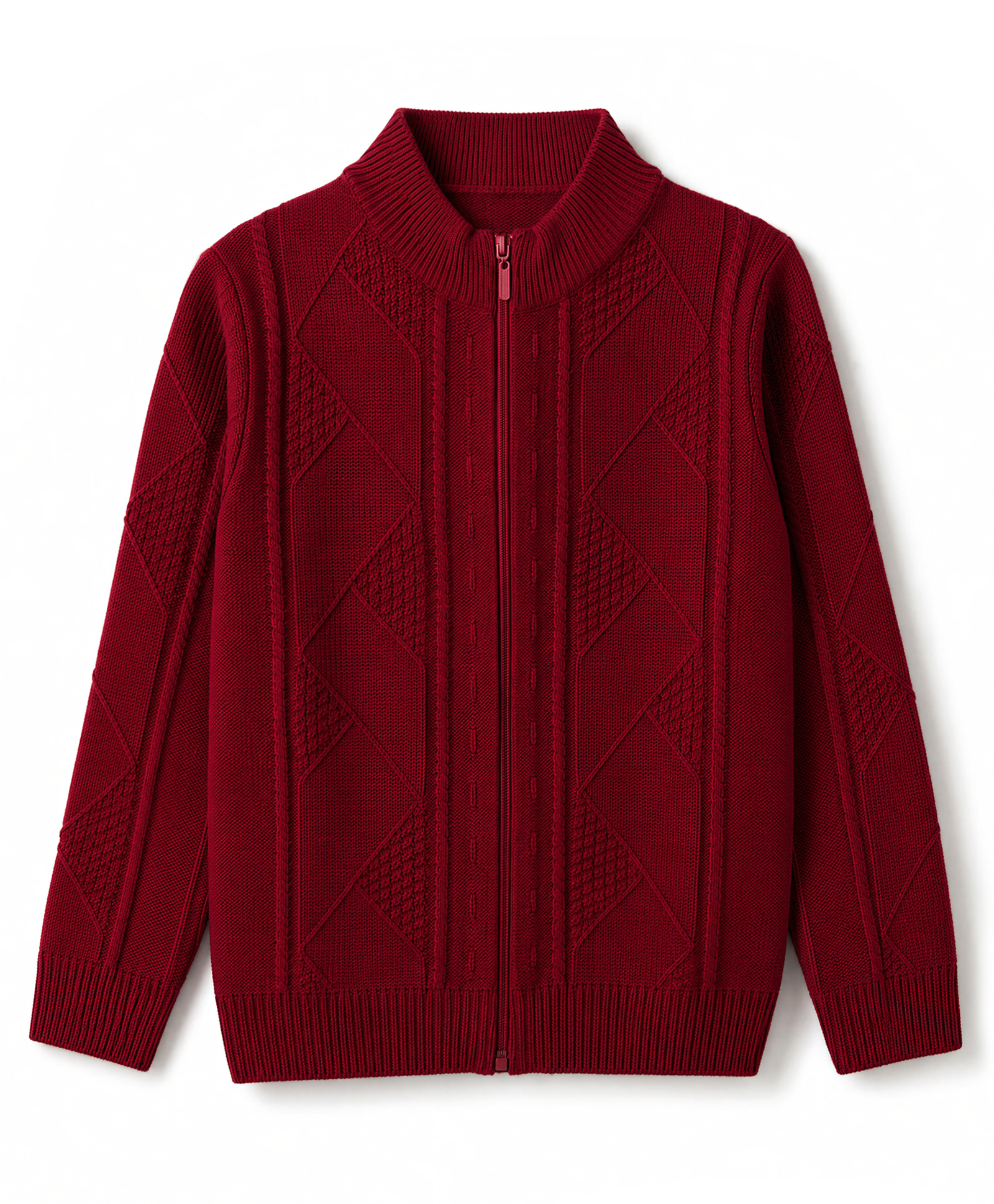Pine Kids Knit Full Sleeves Front Open Sweater - Maroon-picture-26