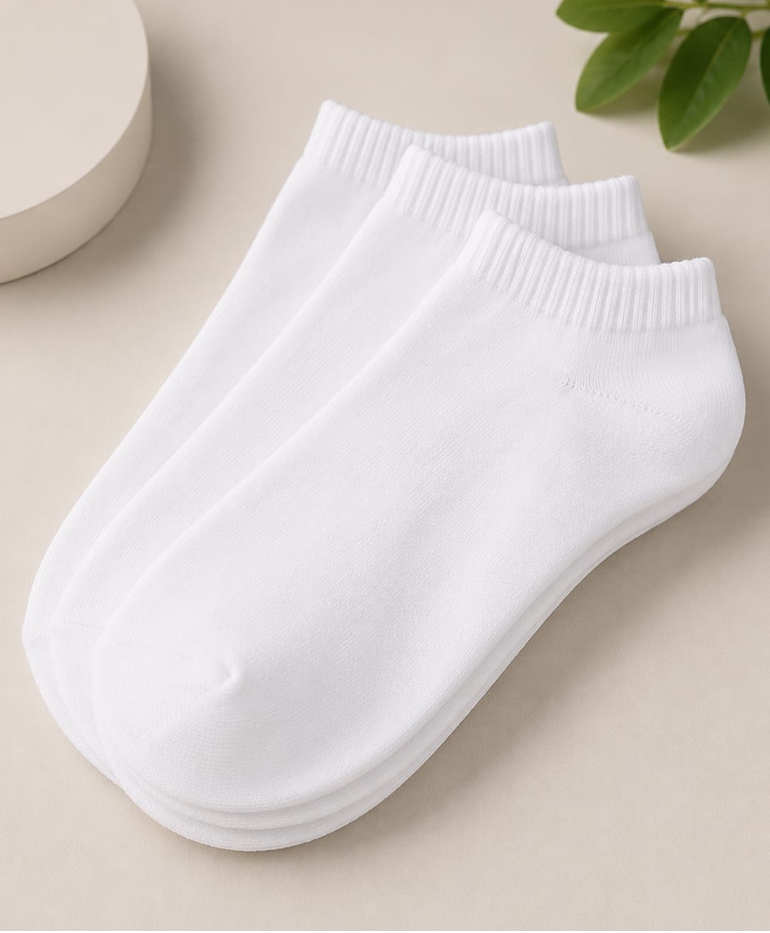 NEOBABY Cotton Blend Knit Pack Of 3 Solid Socks - White-picture-12
