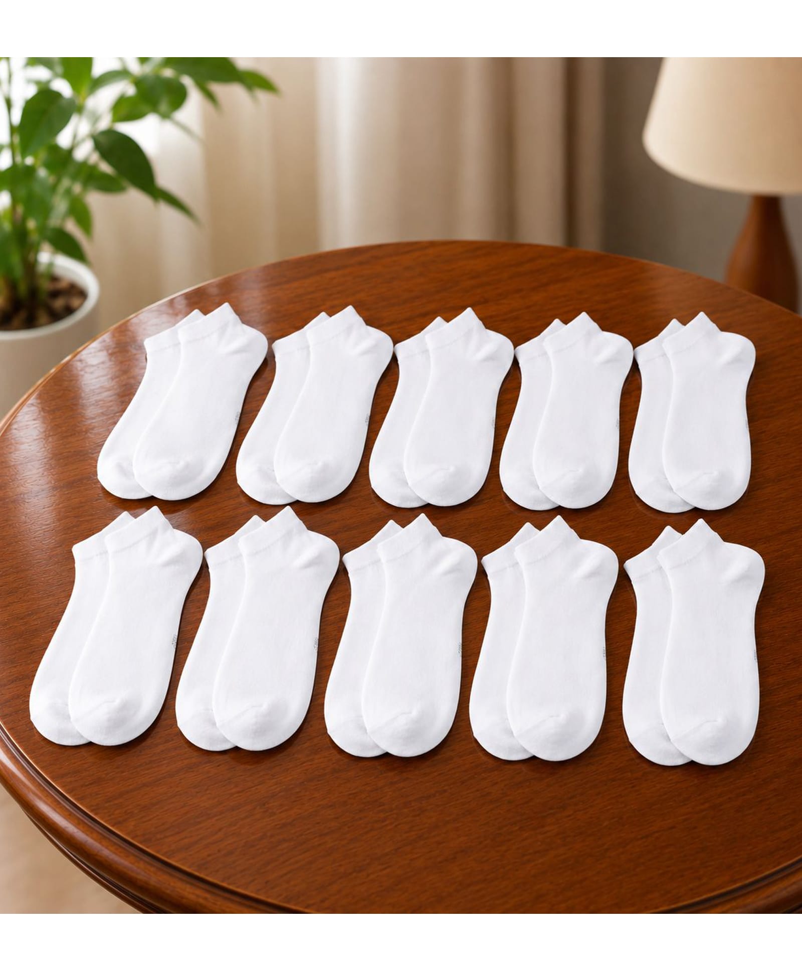 NEOBABY Cotton Blend Knit Pack Of 10 Solid Socks - White-picture-10