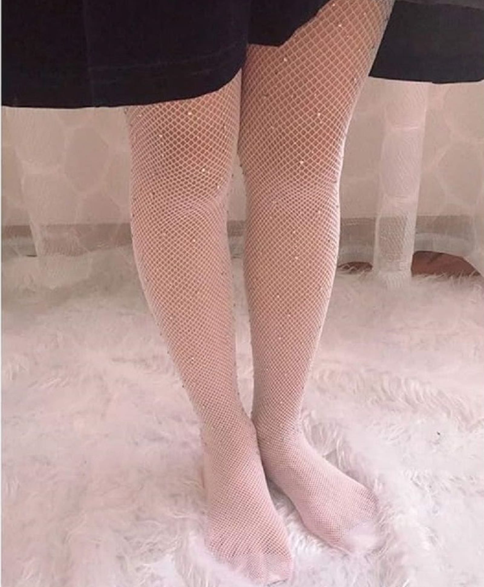 NEOBABY Knit Stone Embellished Stockings - White-image-11
