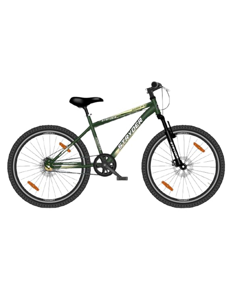 Stryder 24T Aerojet Dual Disc Front Suspension Cycle Age 8 to 14 Years Height 127 cm to 157 cm Kids Boys & Girls - Military Green Olive-picture-13