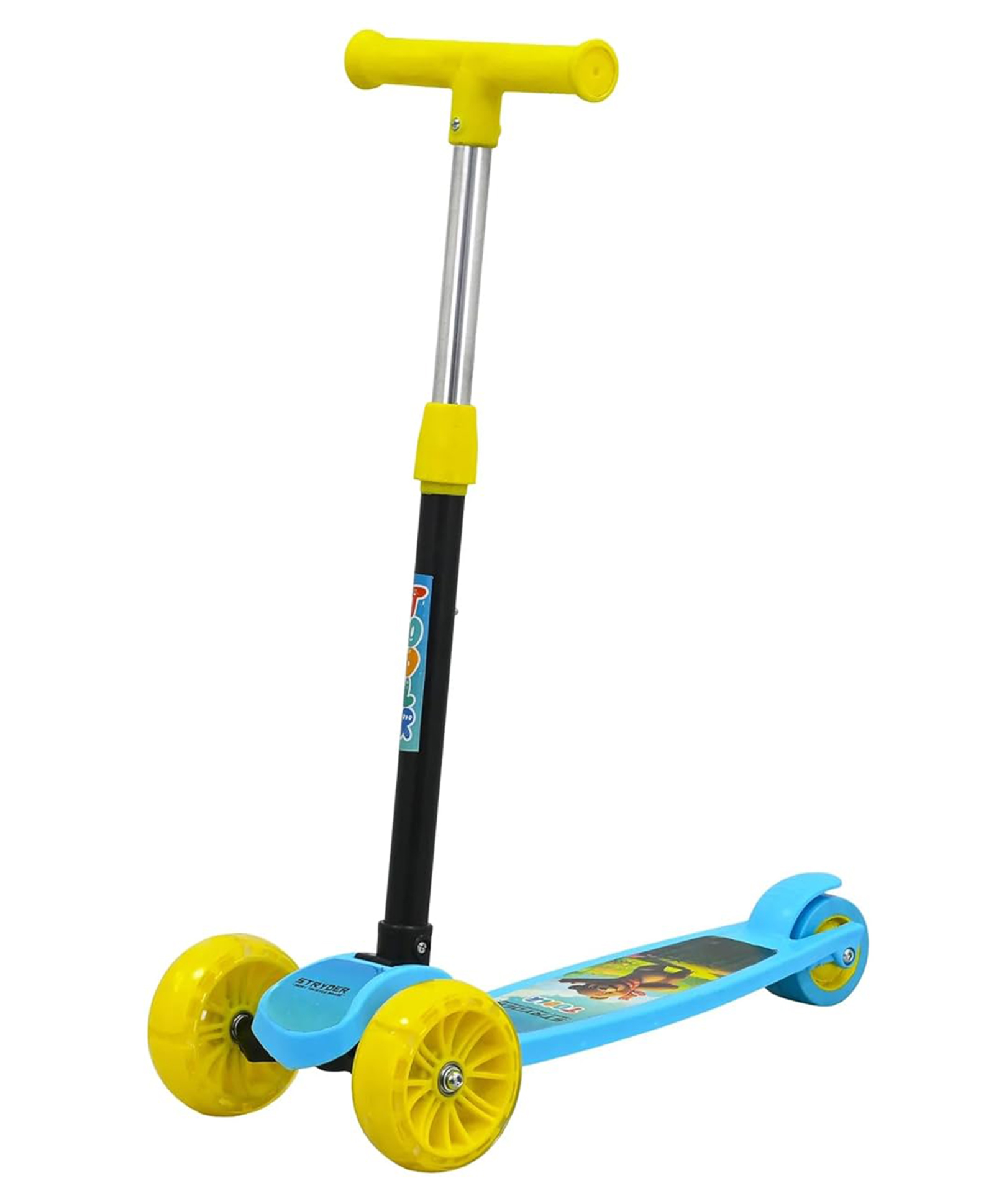 Stryder Todlr nody Kick Scooter Age 2 to 5 Years Kids Boys & Girls - Blue Yellow-image-46