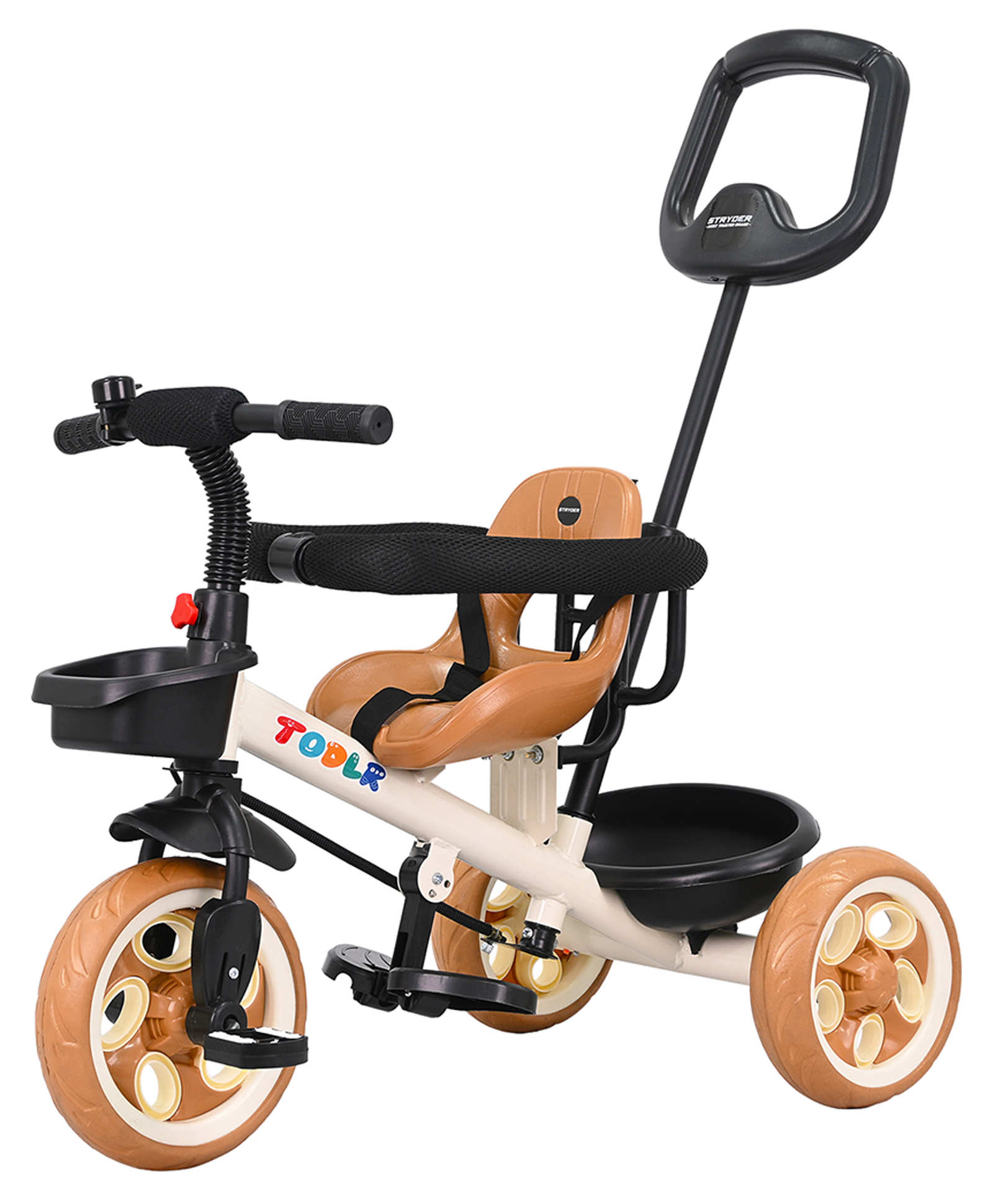 Stryder Nody Prime Tricycle with Parent Control & Safety gurd Age 1 to 5 Years Kids Boys & Girls Safe & Durable - brown-image-31