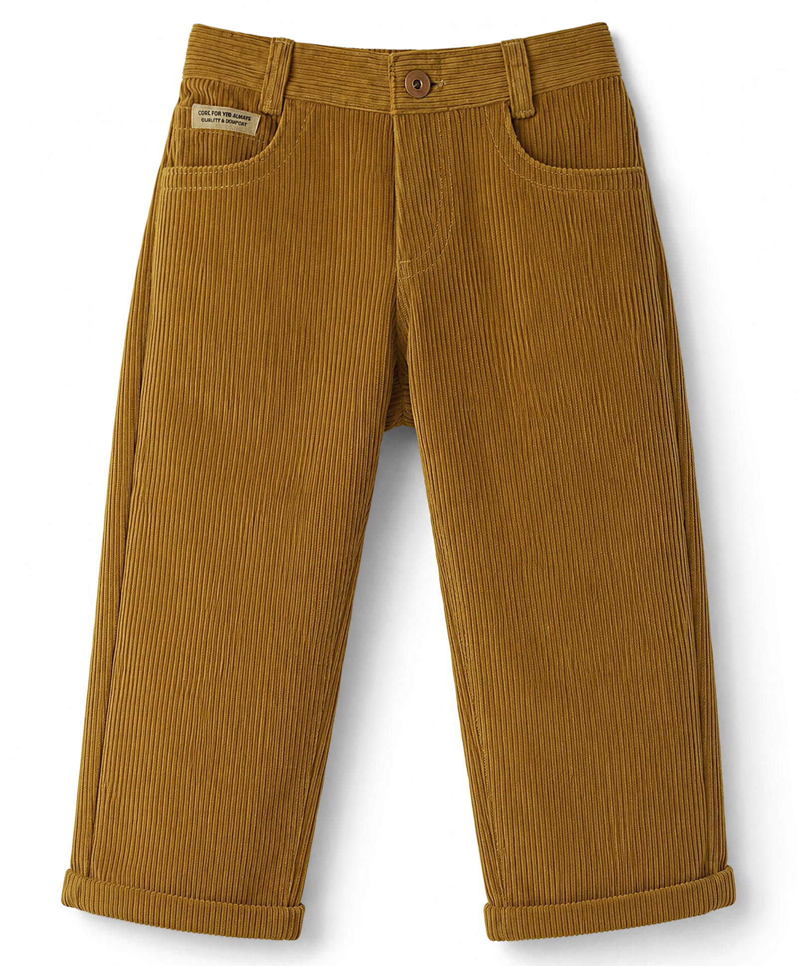 Little Kangaroos Cotton Woven Full Length Textured Pants - Light Brown-picture-23