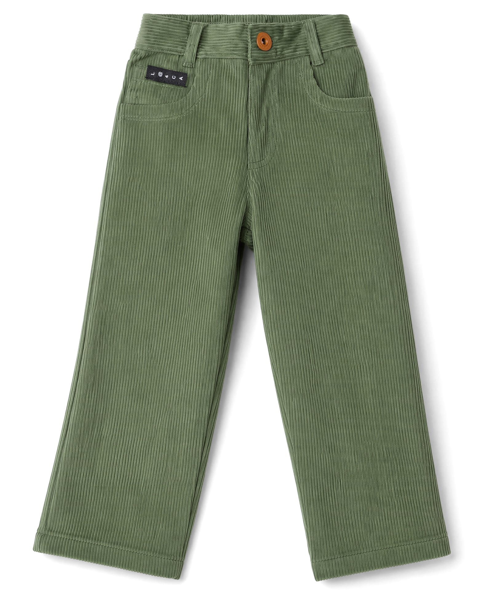Little Kangaroos Cotton Woven Full Length Textured Pants - Green-picture-20