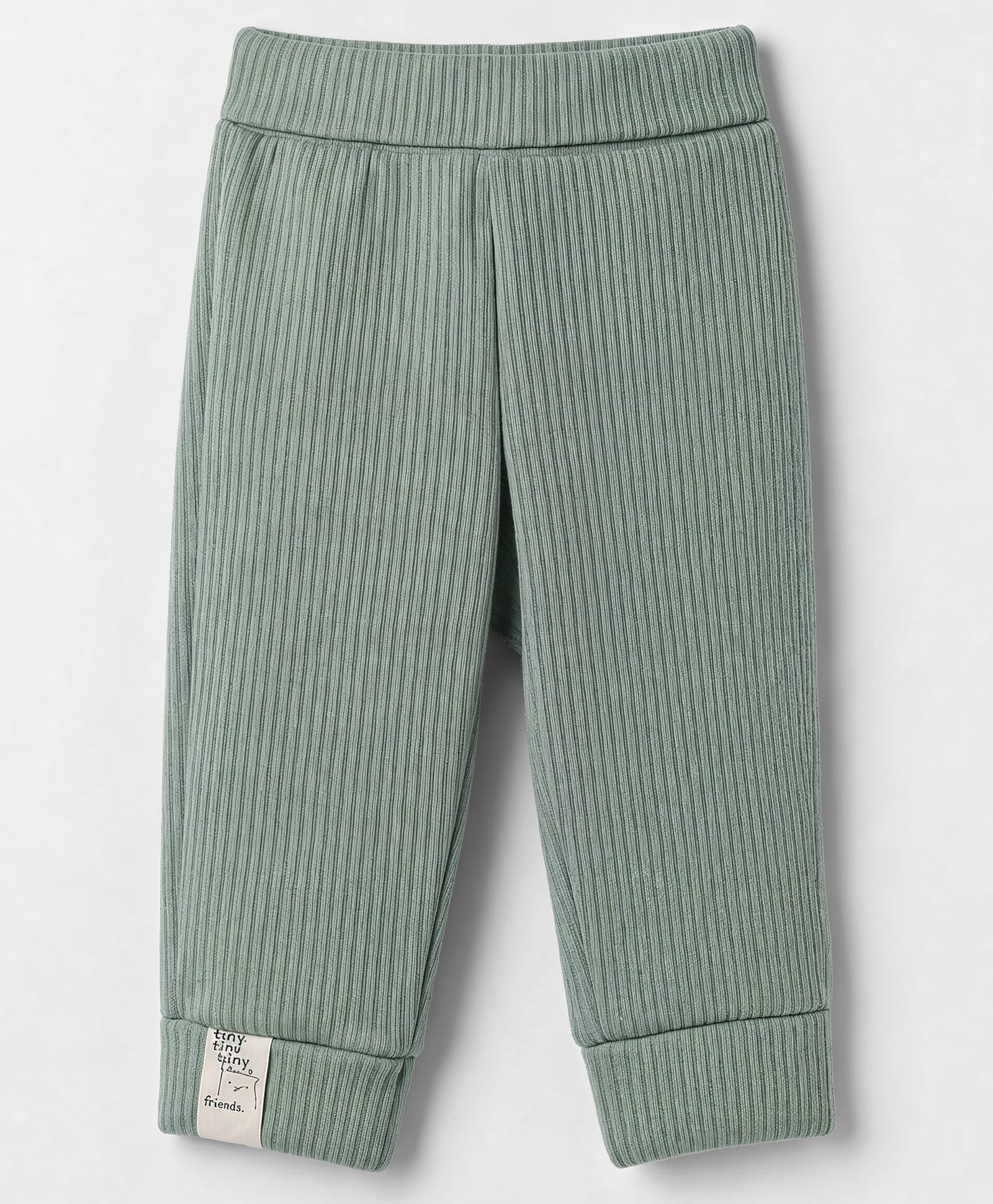 Little Kangaroos Muslin Knit Full Length Solid Fleece & Woollen Pant - Light Green-picture-25