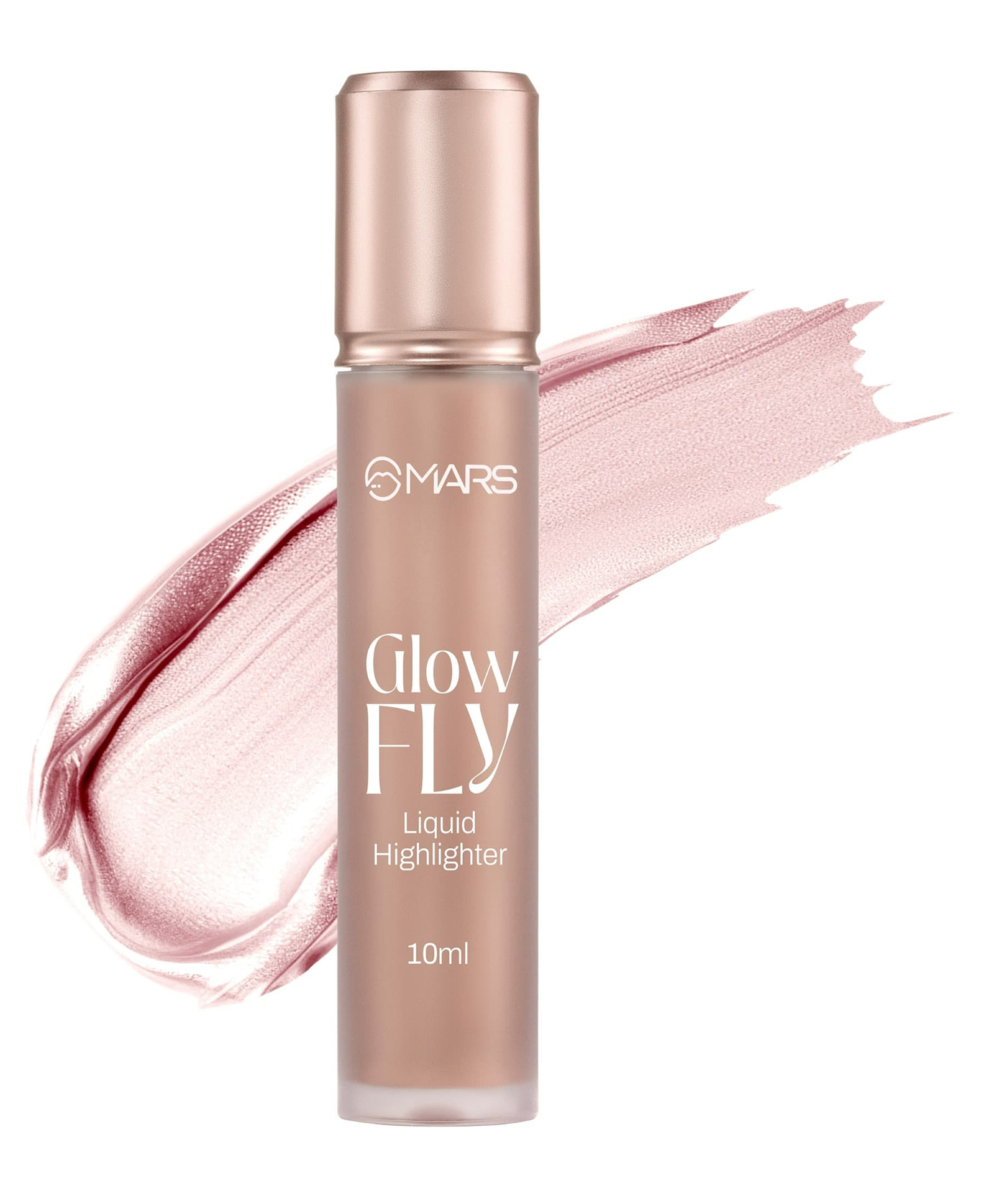 MARS 10 ml Glow Fly Liquid Highlighter Sunflower Seed Oil Enriched Long Lasting Liquid Glow - Winged Rose-image-2