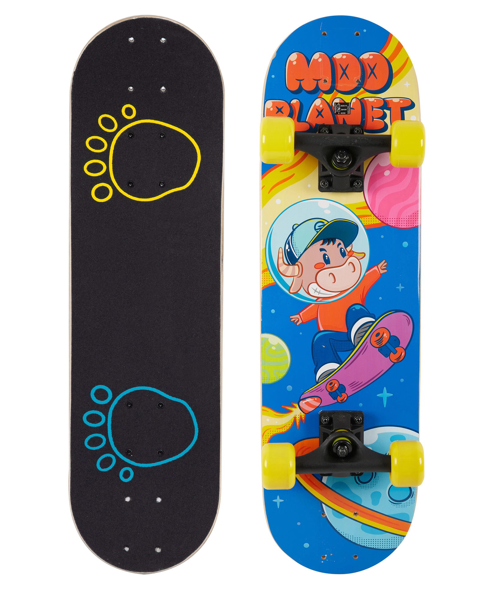 DECATHLON - Wood Play 120 Zodiac Niu Printed Complete Skateboard - Black-picture-27
