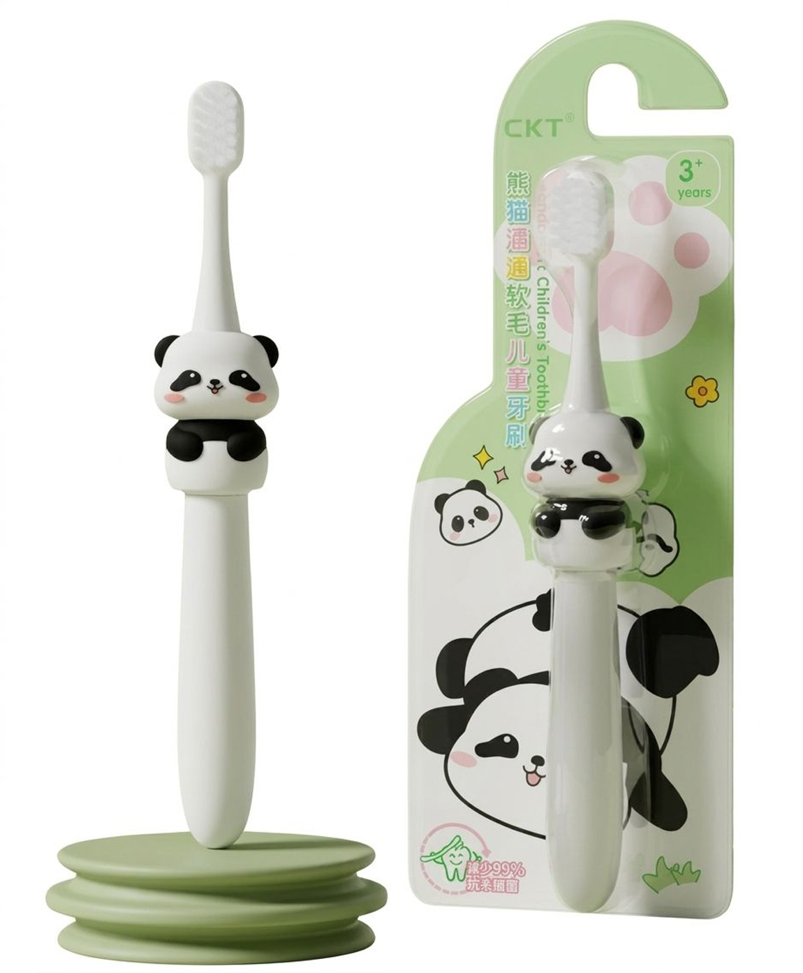 ZQBIEE Cartoon Character Soft Bristles Manual Toothbrush For Kids 3-12 Years Old with Anti-slip Rubberized Handle Design (Pack of 1), White-picture-40