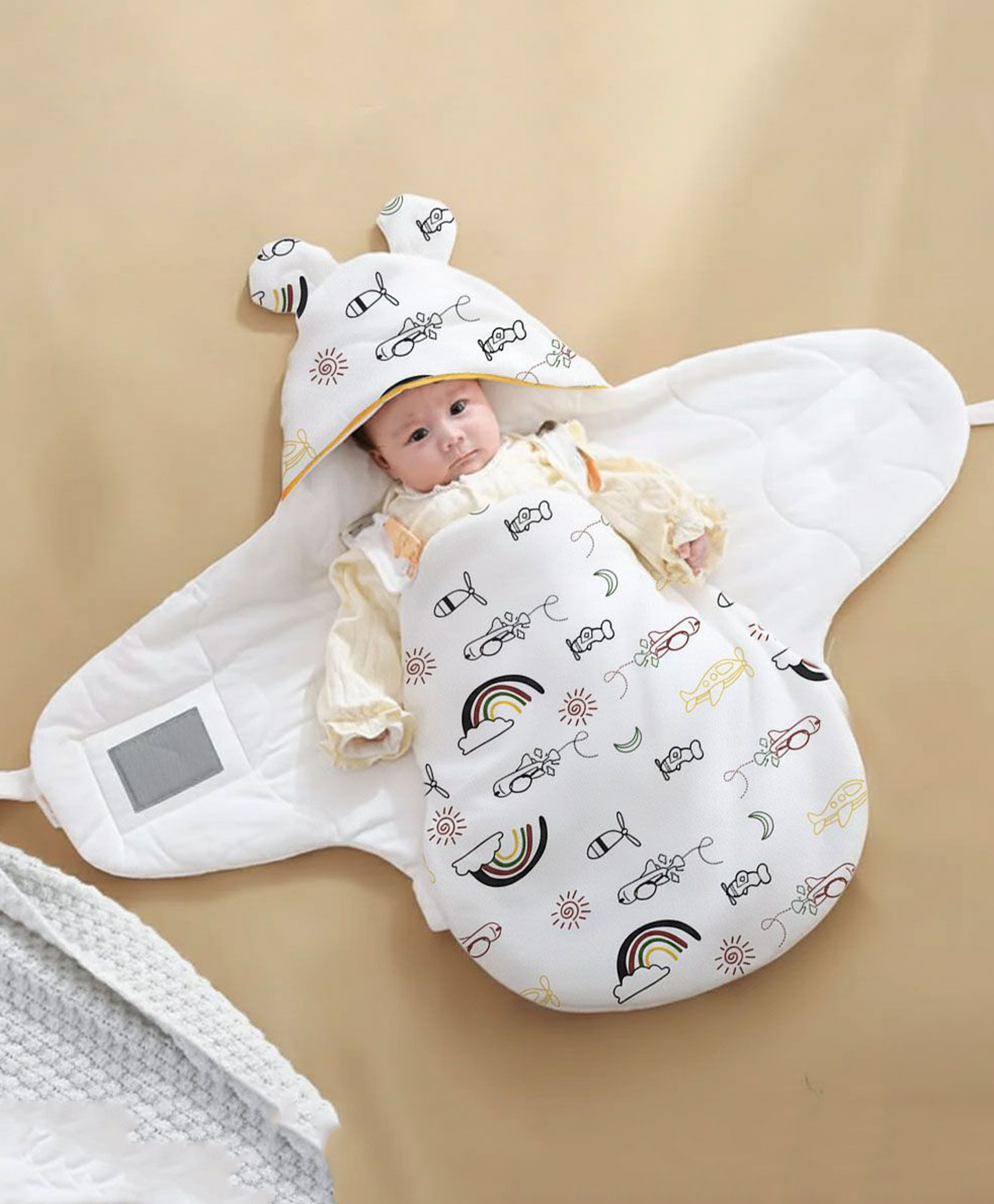 StarAndDaisy Swaddle for New Born Baby Soft, Pure Cotton Swaddle Muslin Cloth/Large Multipurpose Baby Wrap for Newborns- Self-Soothing-Rainbow Print-image-4