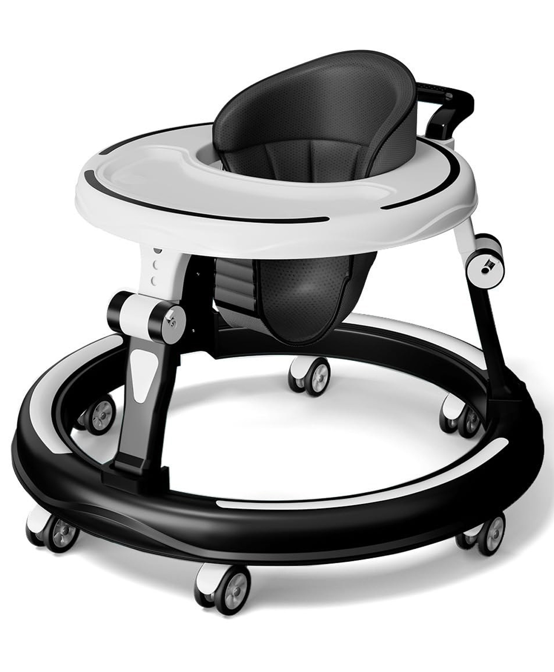 StarAndDaisy Adjustable Height Walker for Kids 6-24 Month with Multi-Function Anti-Rollover & Foldable Design, Black-image-0