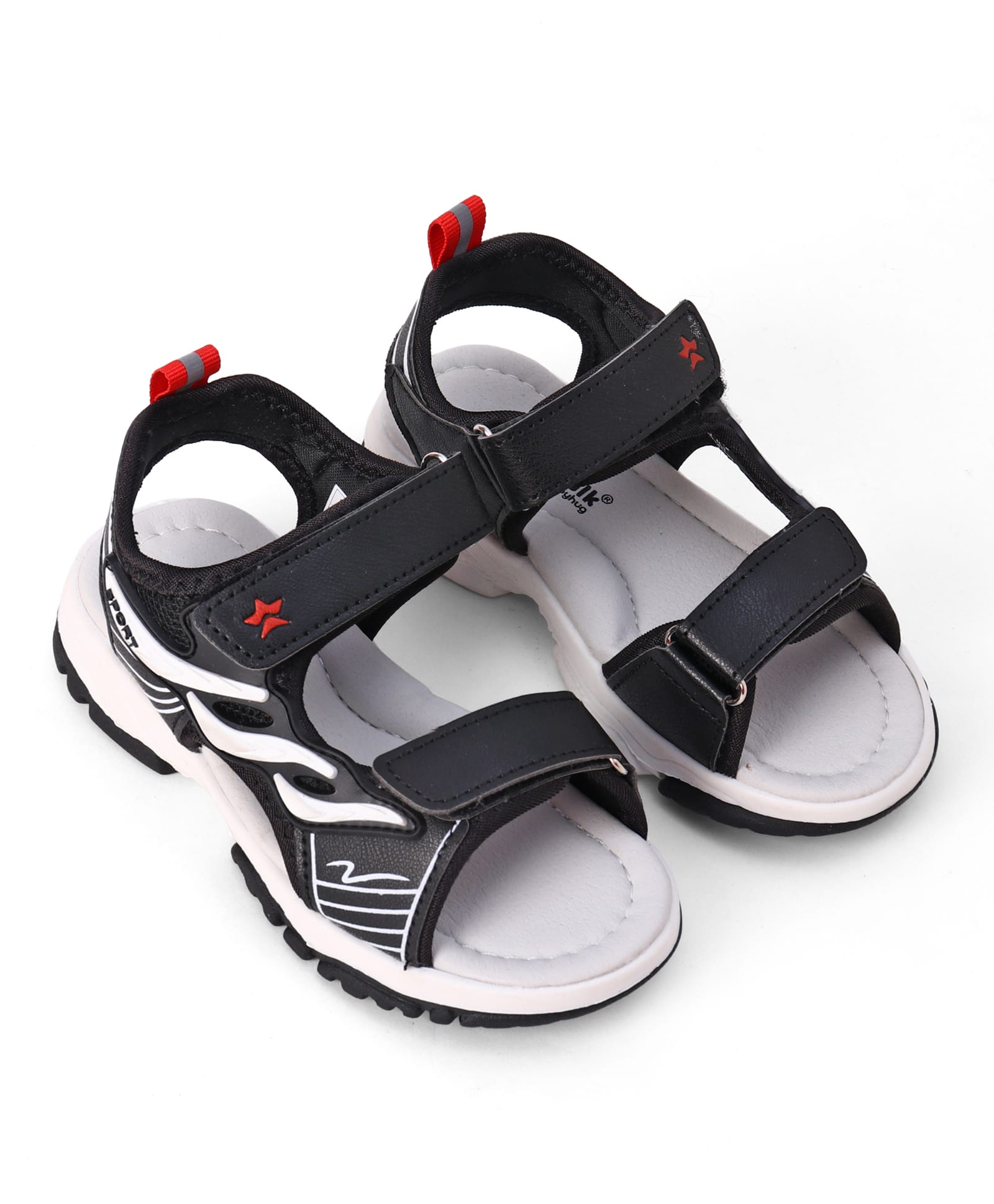 Cute Walk by Babyhug Velcro Closure Solid Sandal - Black-picture-15