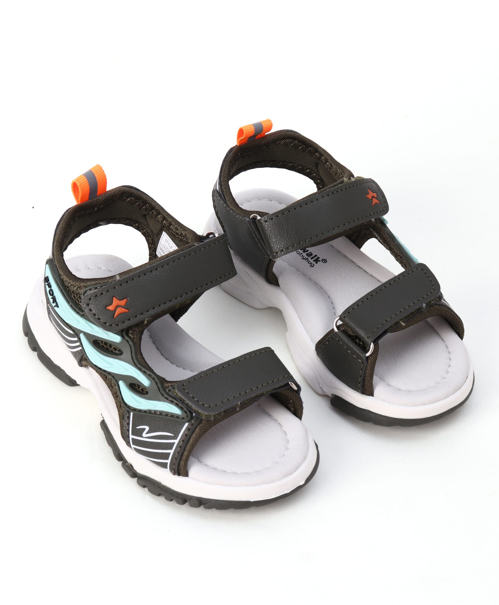 Cute Walk by Babyhug Velcro Closure Solid Sandal - Green-picture-17