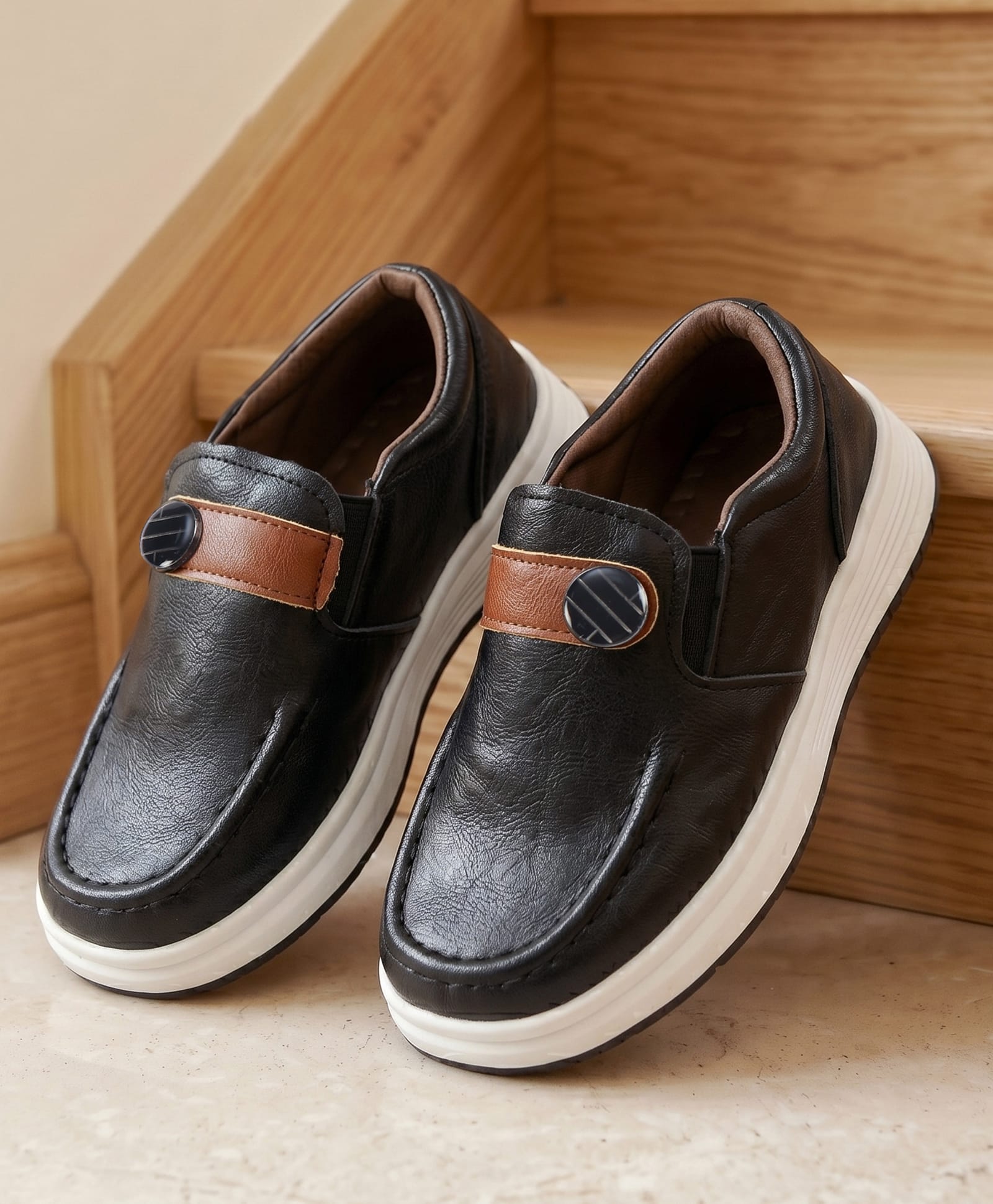 Cute Walk by Babyhug Slip On Solid Formal & Party Wear Shoes - Black-image-24