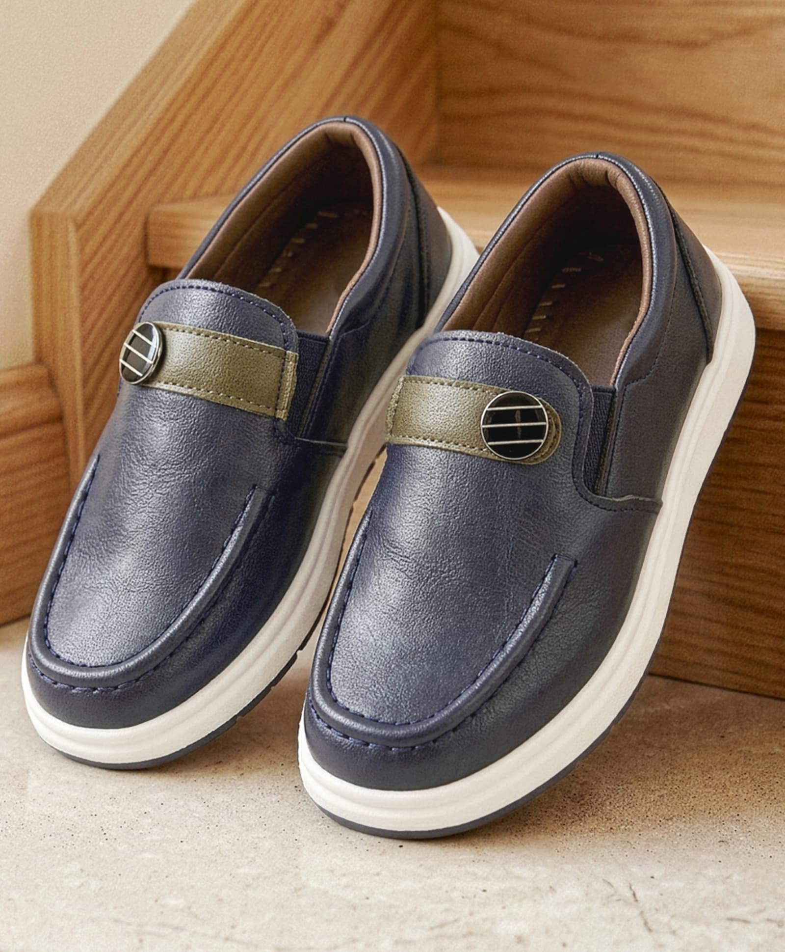 Cute Walk by Babyhug Slip On Solid Formal & Party Wear Shoes - Blue-image-11