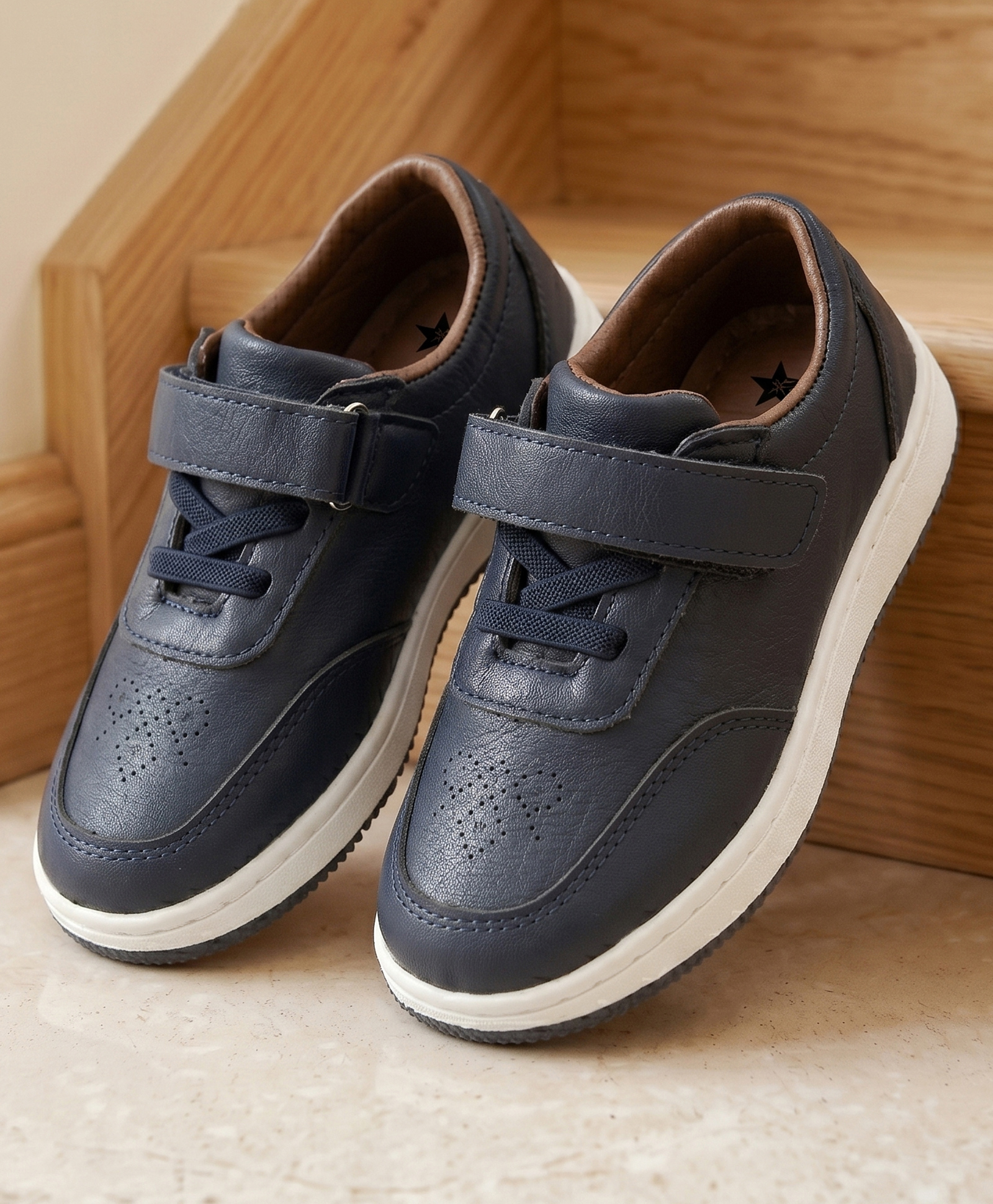 Cute Walk by Babyhug Velcro Closure Solid Formal & Party Wear Shoes - Navy Blue-image-31