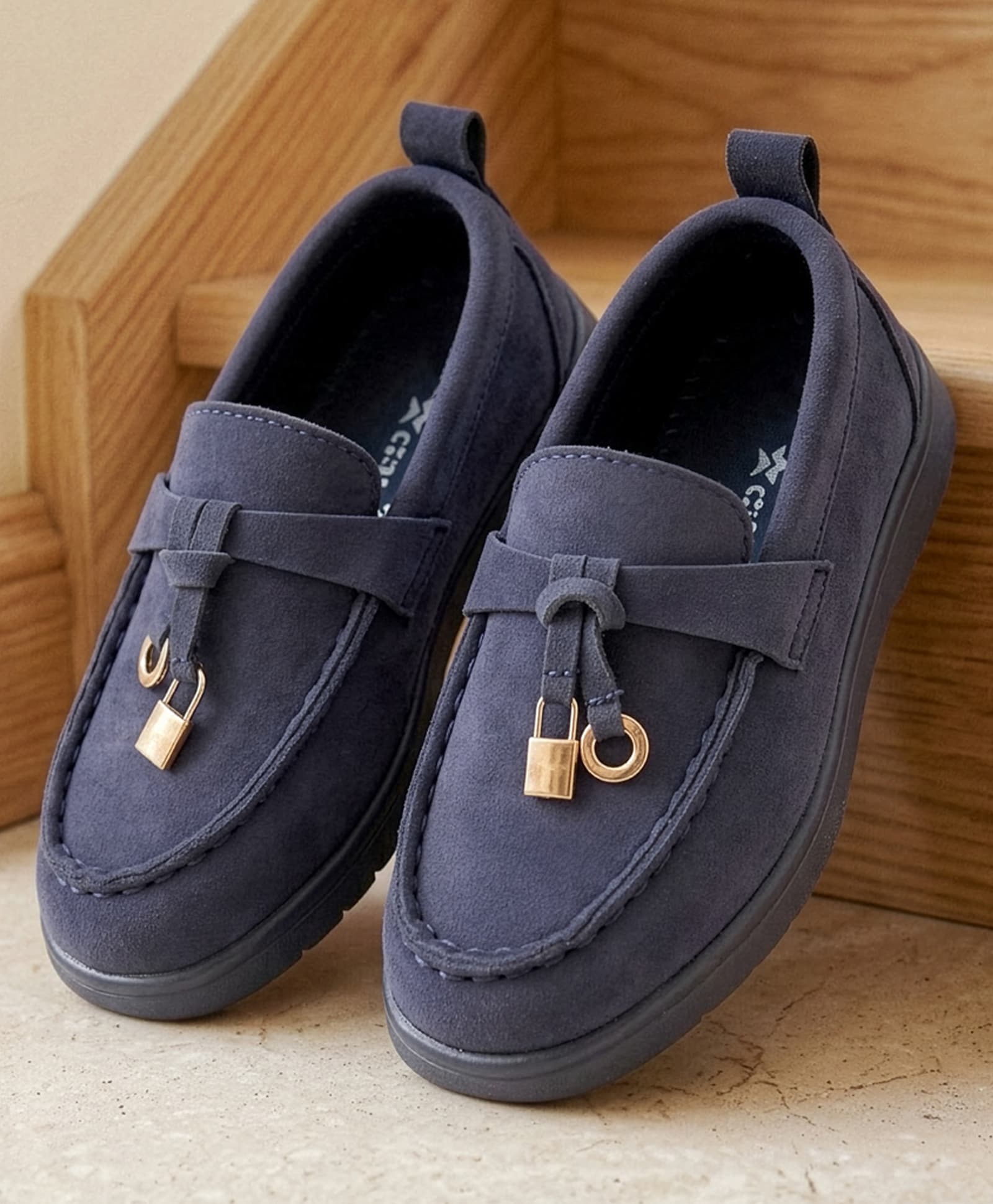 Cute Walk by Babyhug Slip On Formal & Party Wear Shoes With Applique - Navy Blue-picture-24