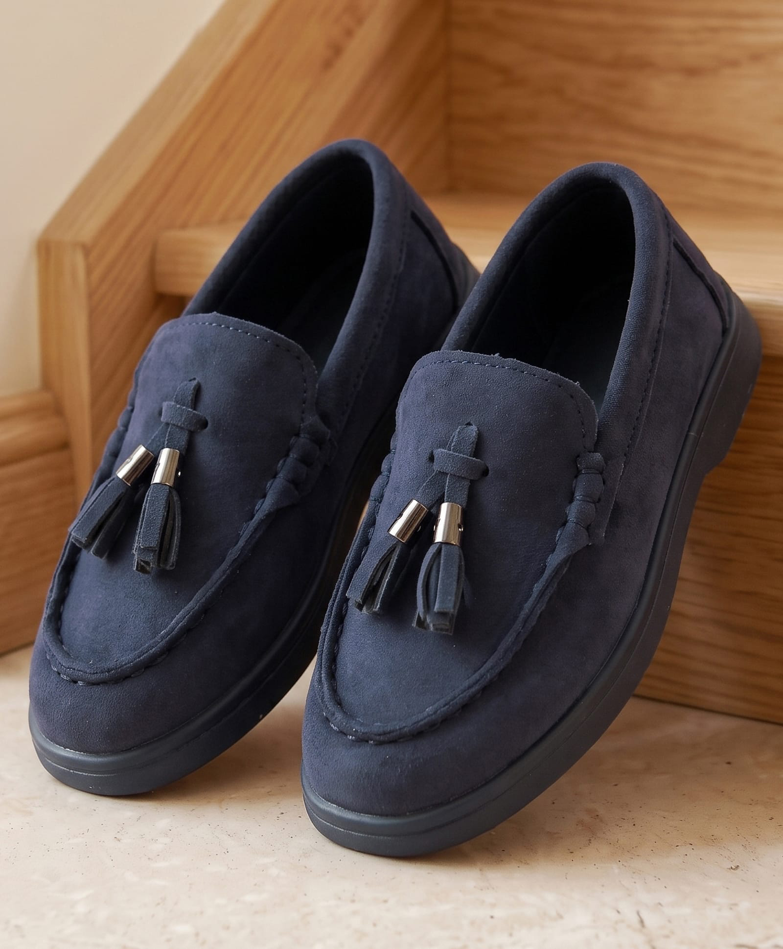 Cute Walk by Babyhug Slip On Solid Colour Party Wear Shoes - Navy-picture-10