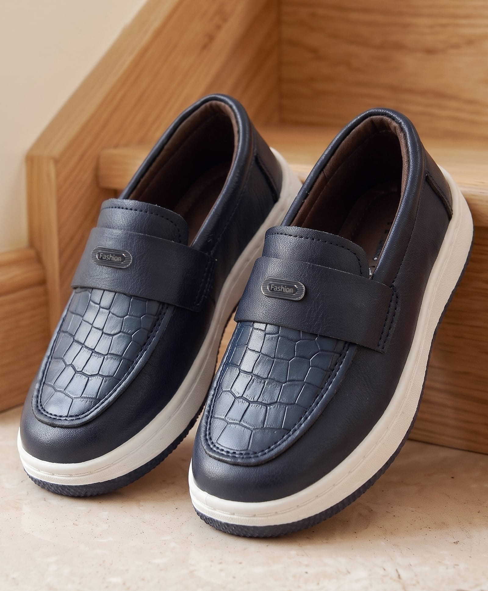 Cute Walk by Babyhug Slip On Solid colour Formal & Party Wear Shoes - Navy Blue-picture-14