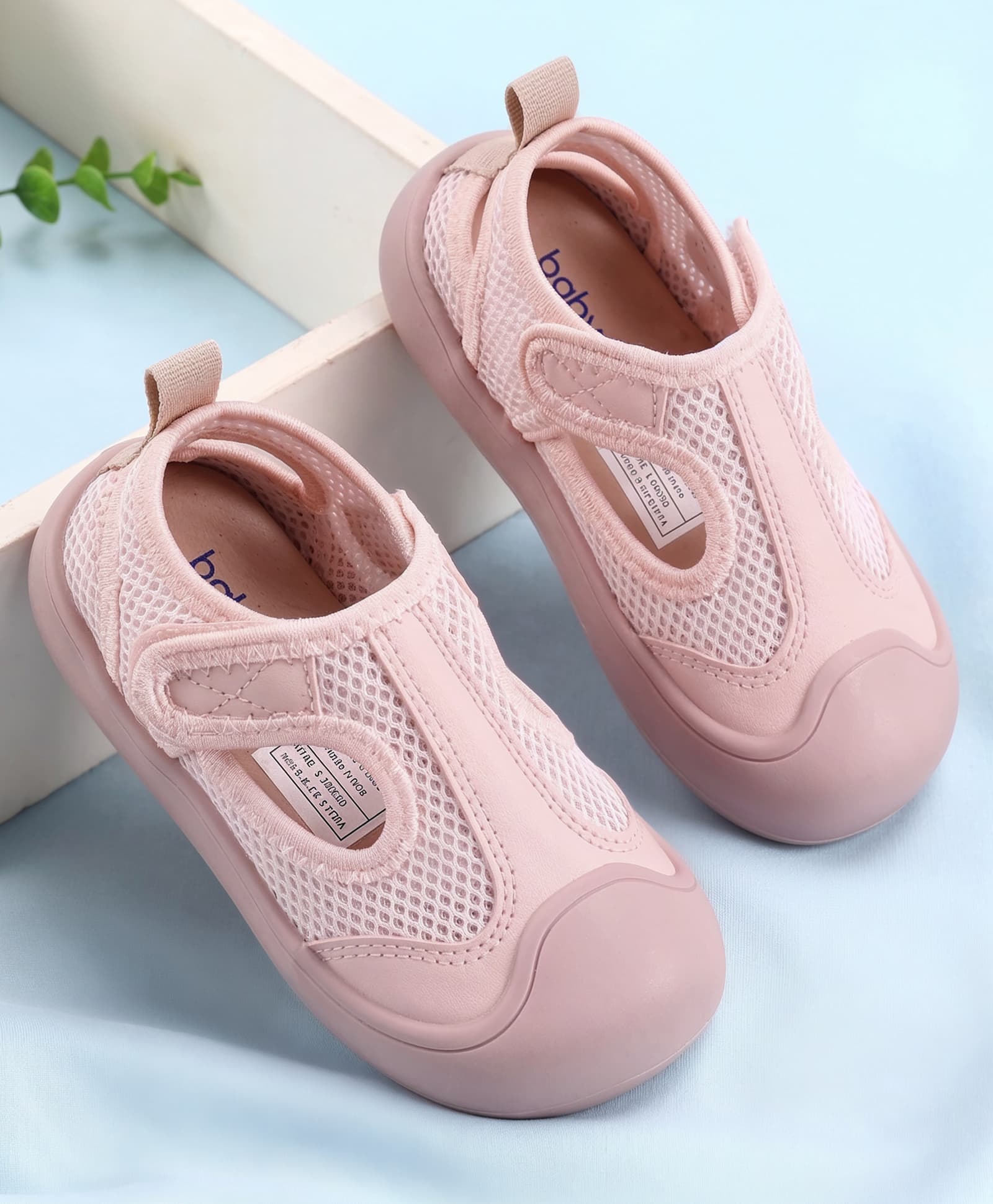 Babyoye Velcro Closure Sandals - Pink-image-22