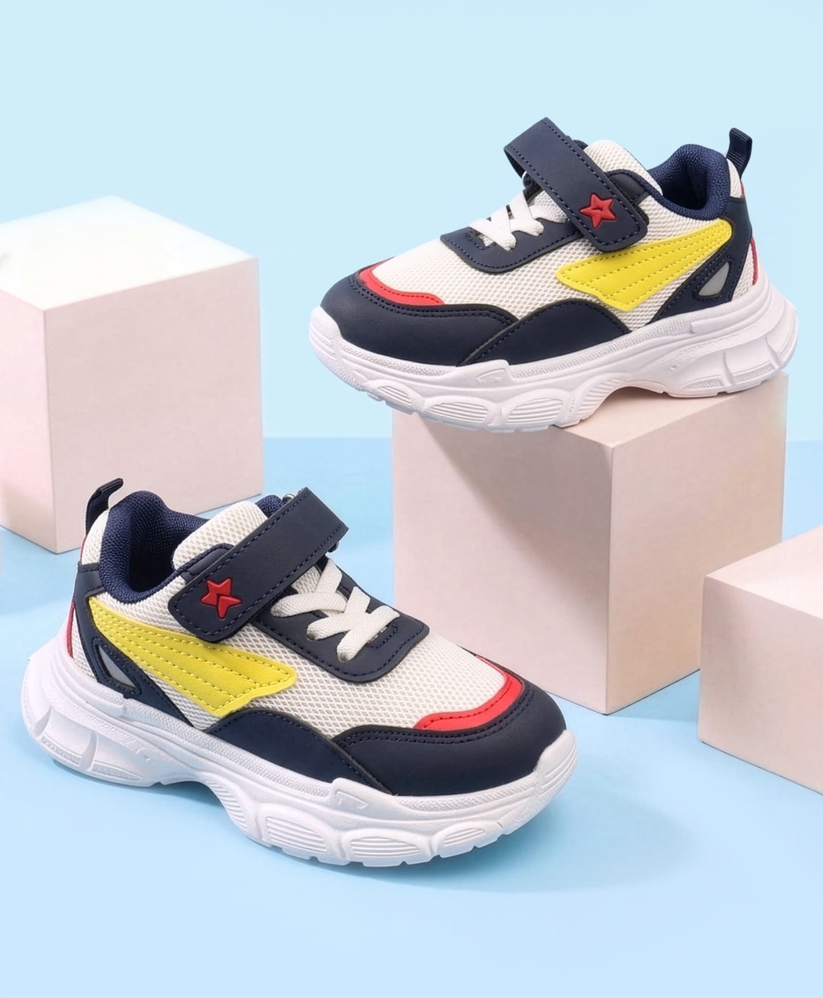 Cute Walk by Babyhug Velcro Closure Solid Sneakers - Yellow-image-35