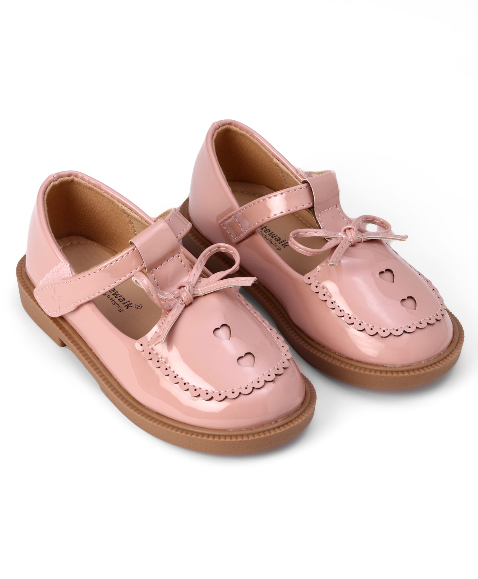 Cute Walk by Babyhug Velcro Closure Solid Formal & Party Wear Shoes With Bow Applique - Pink-image-6