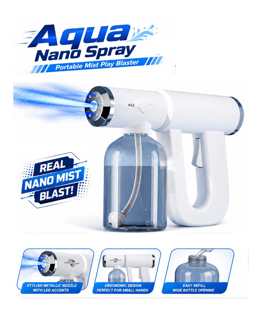 ADKD Cordless Nano Mist Spray Gun Machine | Rechargeable Sanitizer & Disinfectant Fogger Spray Machine with Blue Light Technology - Multicolor-picture-11