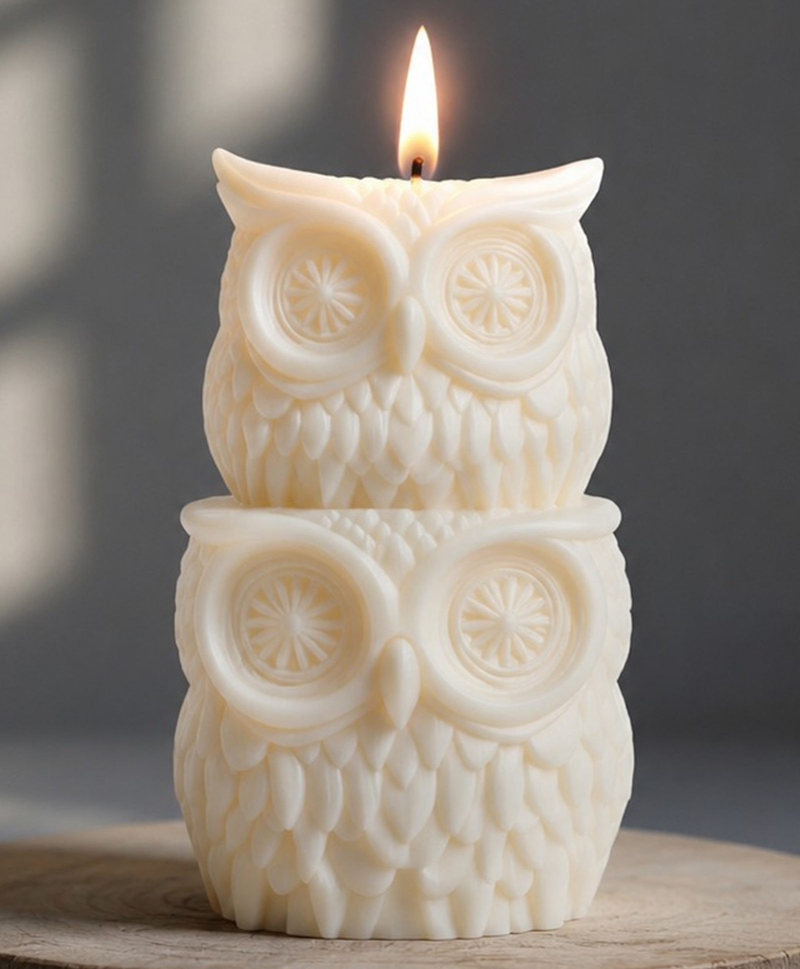 ADKD Luxury 3D Wise Owl Figurine Art Soy Wax Decorative Candle for Home Decor, Nursing & Gifting -Pack of 1-picture-4