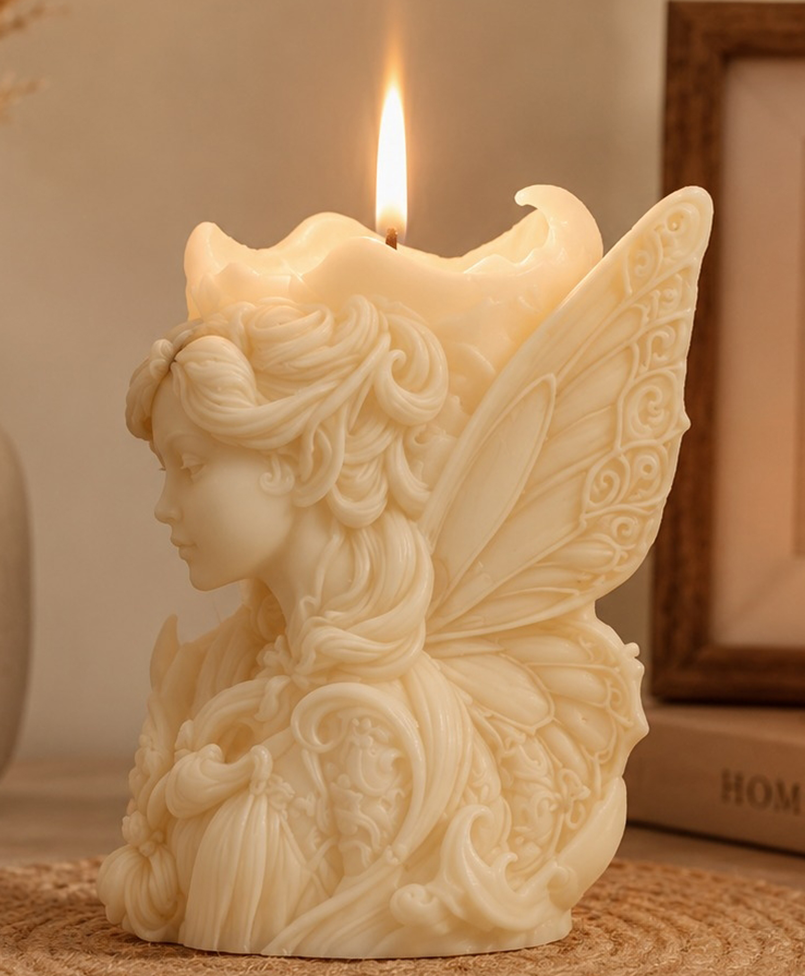 ADKD Luxury 3D Celestial Fairy Angel Art Soy Wax Decorative Candle for Home Decor, Nursing & Gifting -Pack of 1-image-18