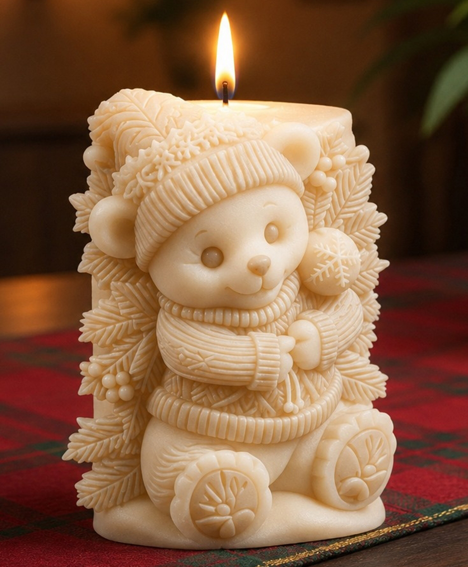 ADKD Luxury 3D Cute Baby Santa Festive Soy Wax Decorative Candle for Home Decor, Nursing & Gifting-picture-0