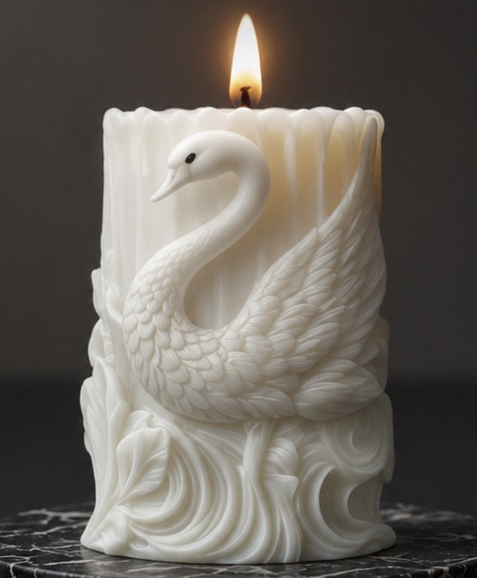 ADKD Luxury 3D Elegant Swan Silhouette Soy Wax Decorative Candle for Home Decor, Nursing & Gifting -Pack of 1-picture-26