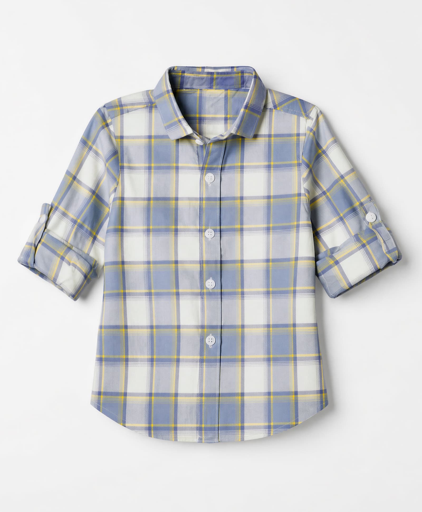 JASH KIDS Cotton Woven Checks Shirt with Full Sleeves Blue for 18-24 Months-picture-43
