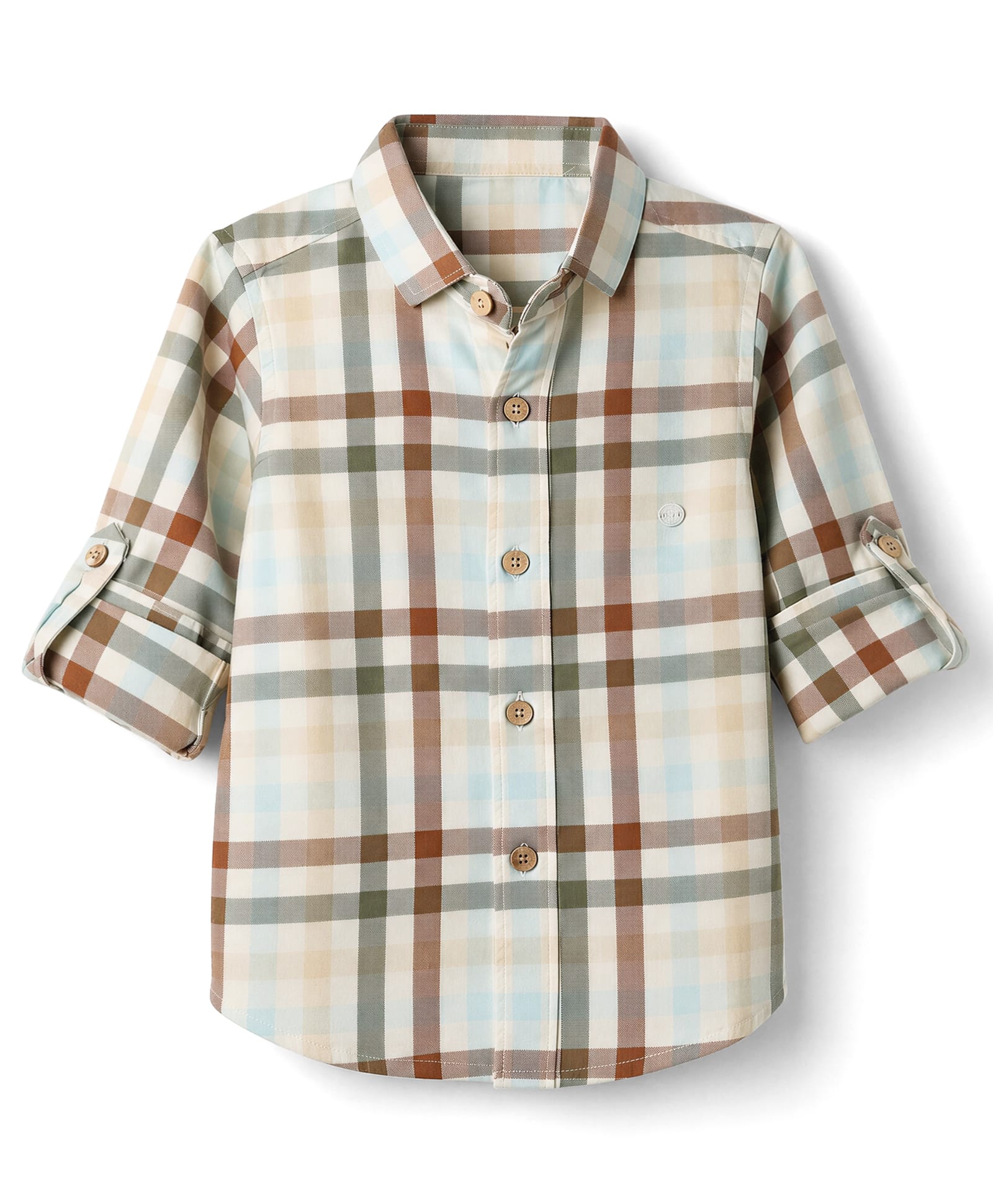 Jash Kids Cotton Woven Checks Shirt with Full Sleeves in Brown for 2-3 Years-picture-19