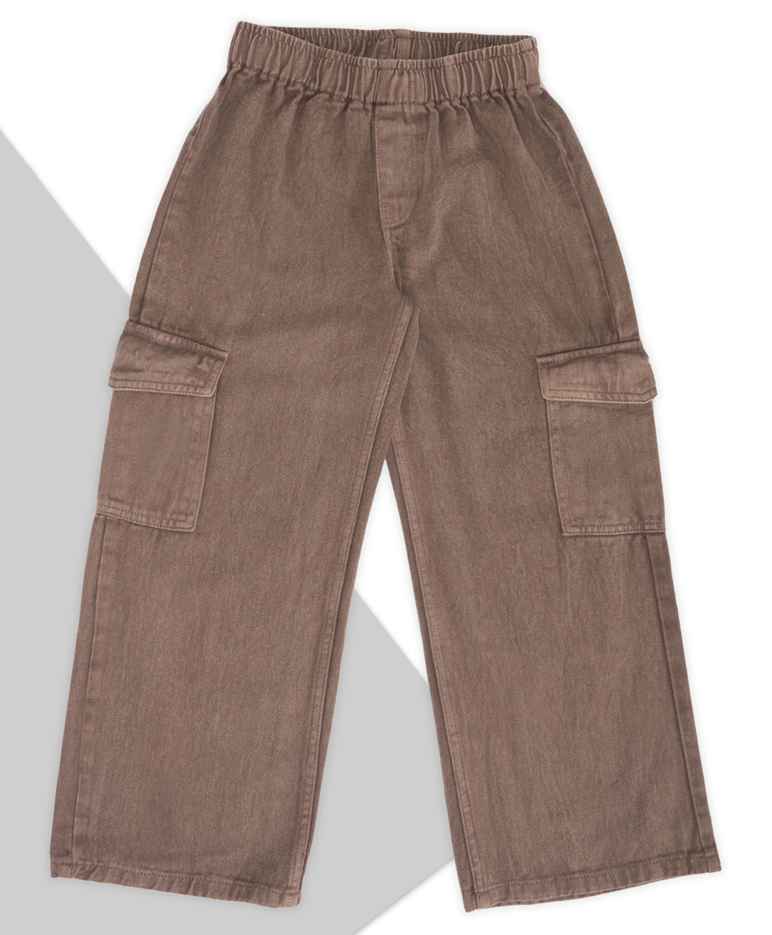 Pantaloons Junior Cotton Woven Solid Jeans - Brown-picture-18