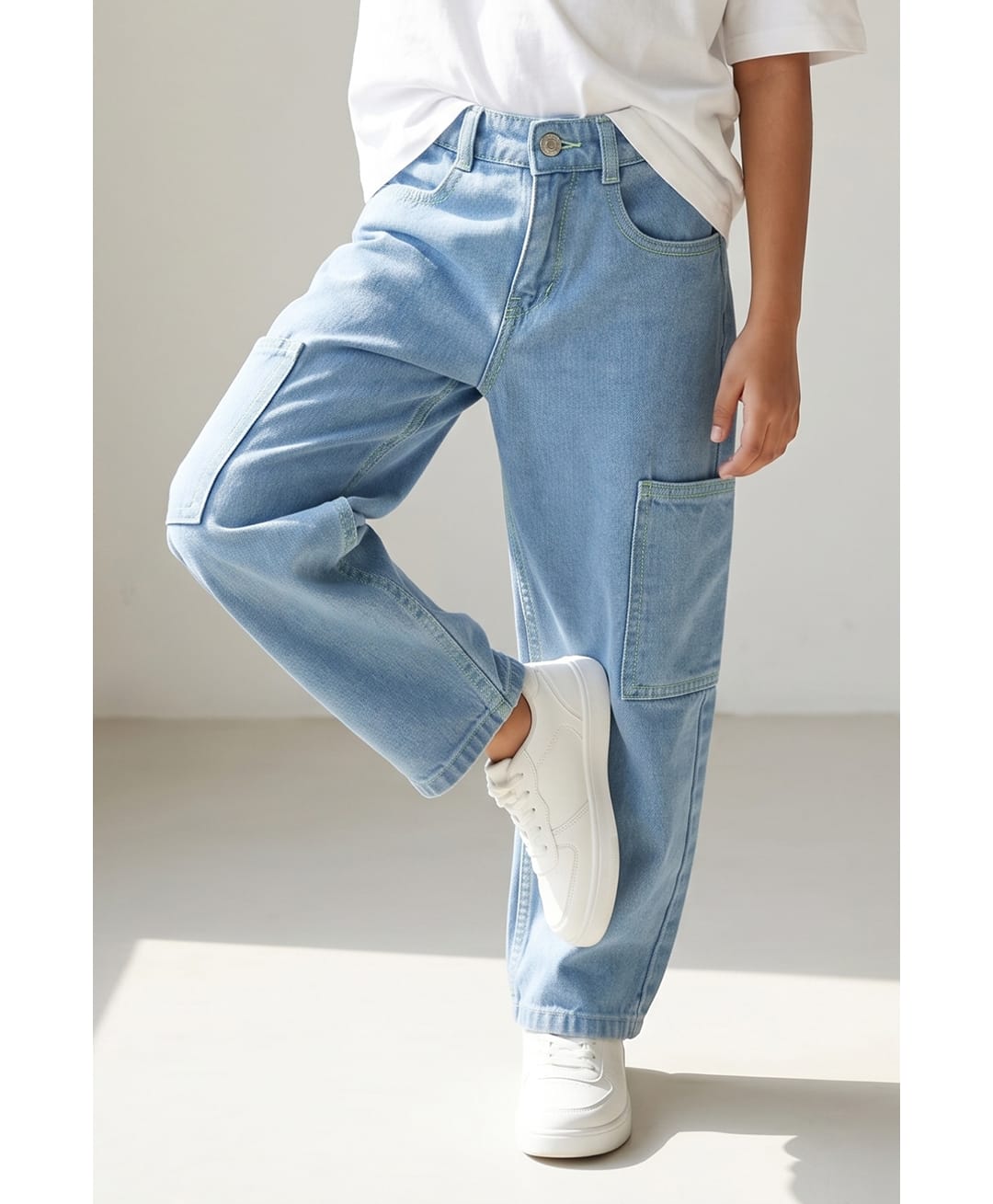 Tales & Stories Denim Washed Jeans - Light Blue-image-20